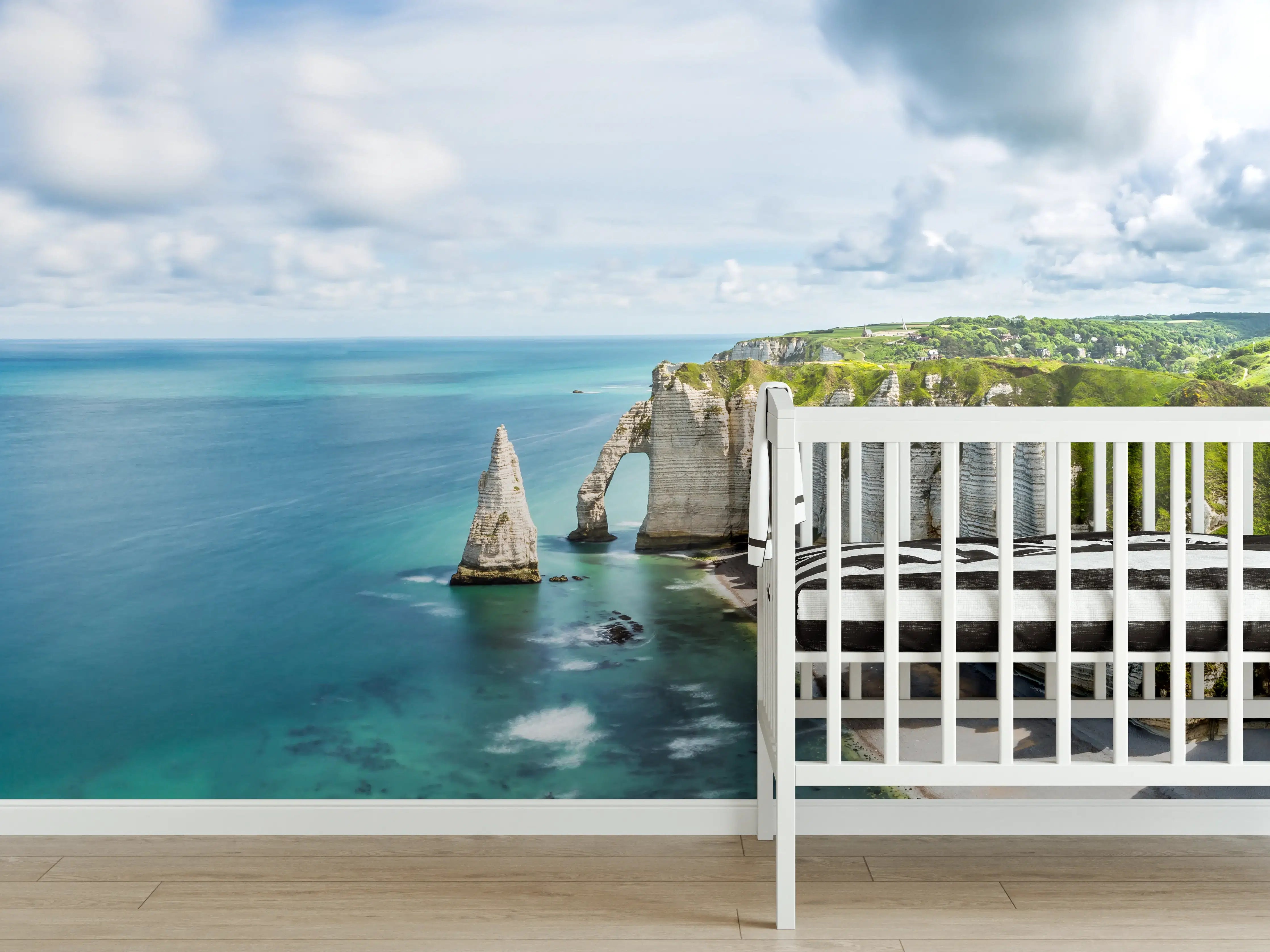 Babyzimmer Wandgestaltung - Panorama in Etretat - Normandie