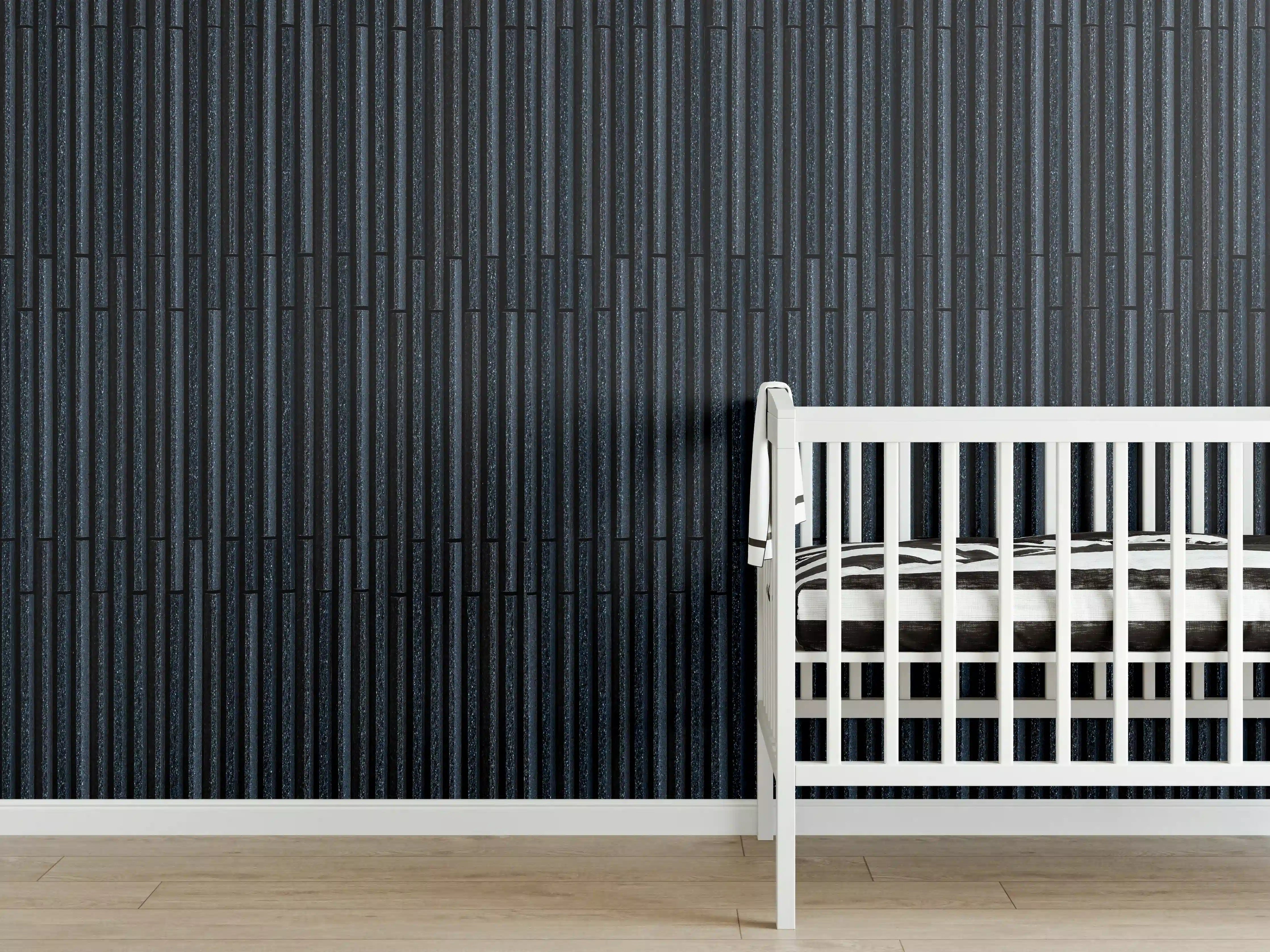 Babyzimmer Wandgestaltung - Panorama von dunklem Granitblock
