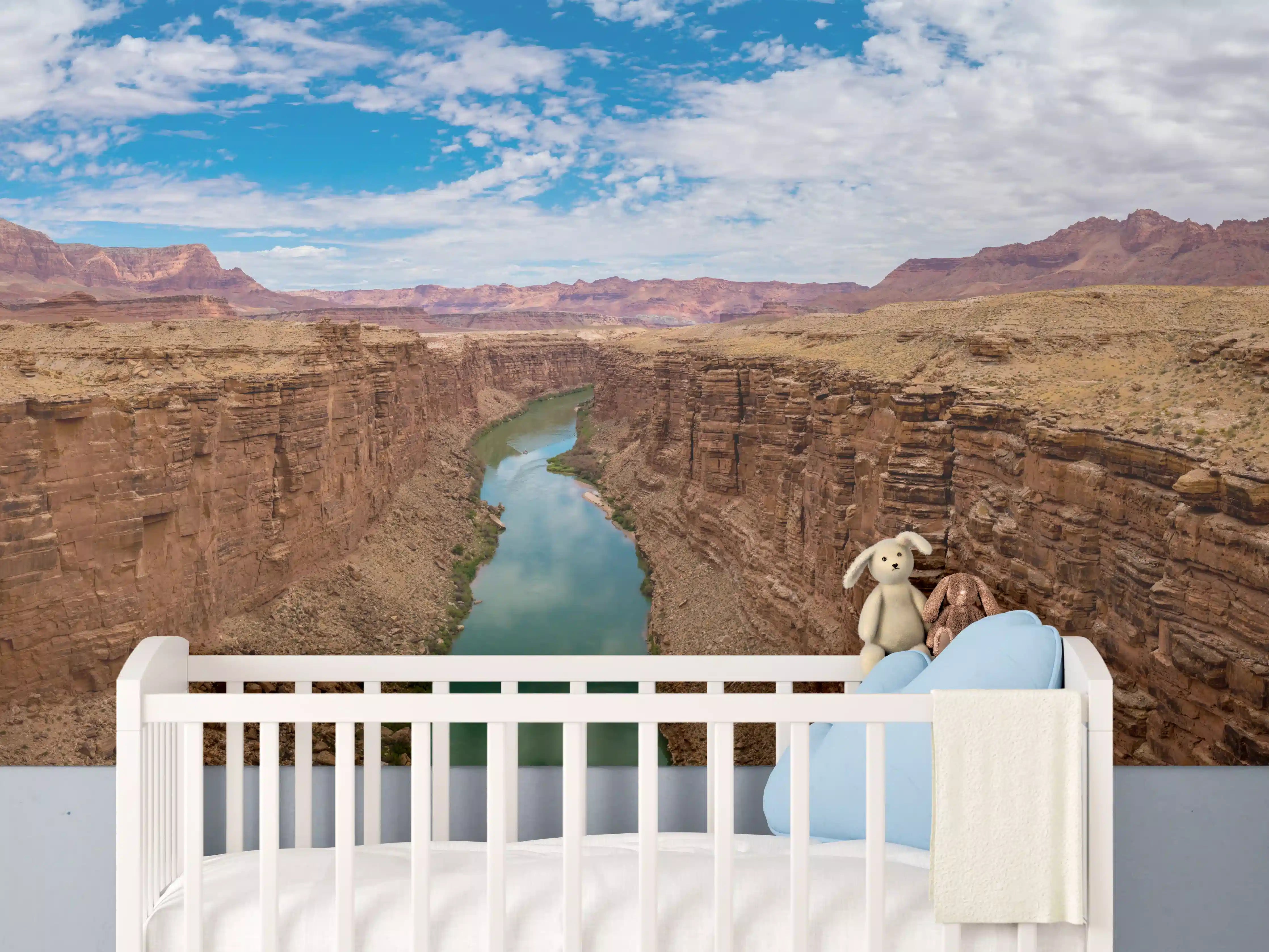 Babyzimmer Wandgestaltung - Panoramablick auf Colorado River - USA