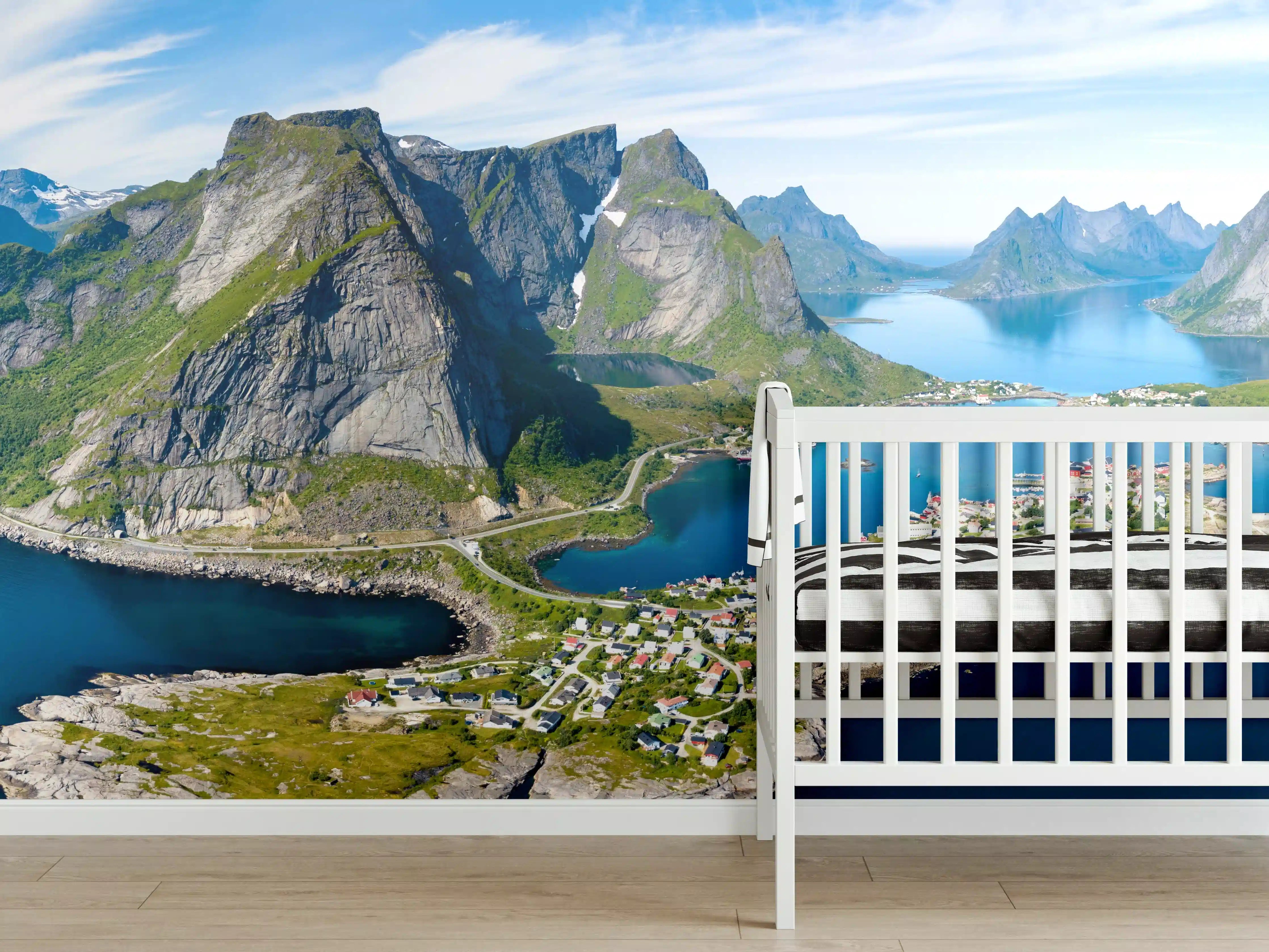 Babyzimmer Wandgestaltung - Panoramablick auf Reine