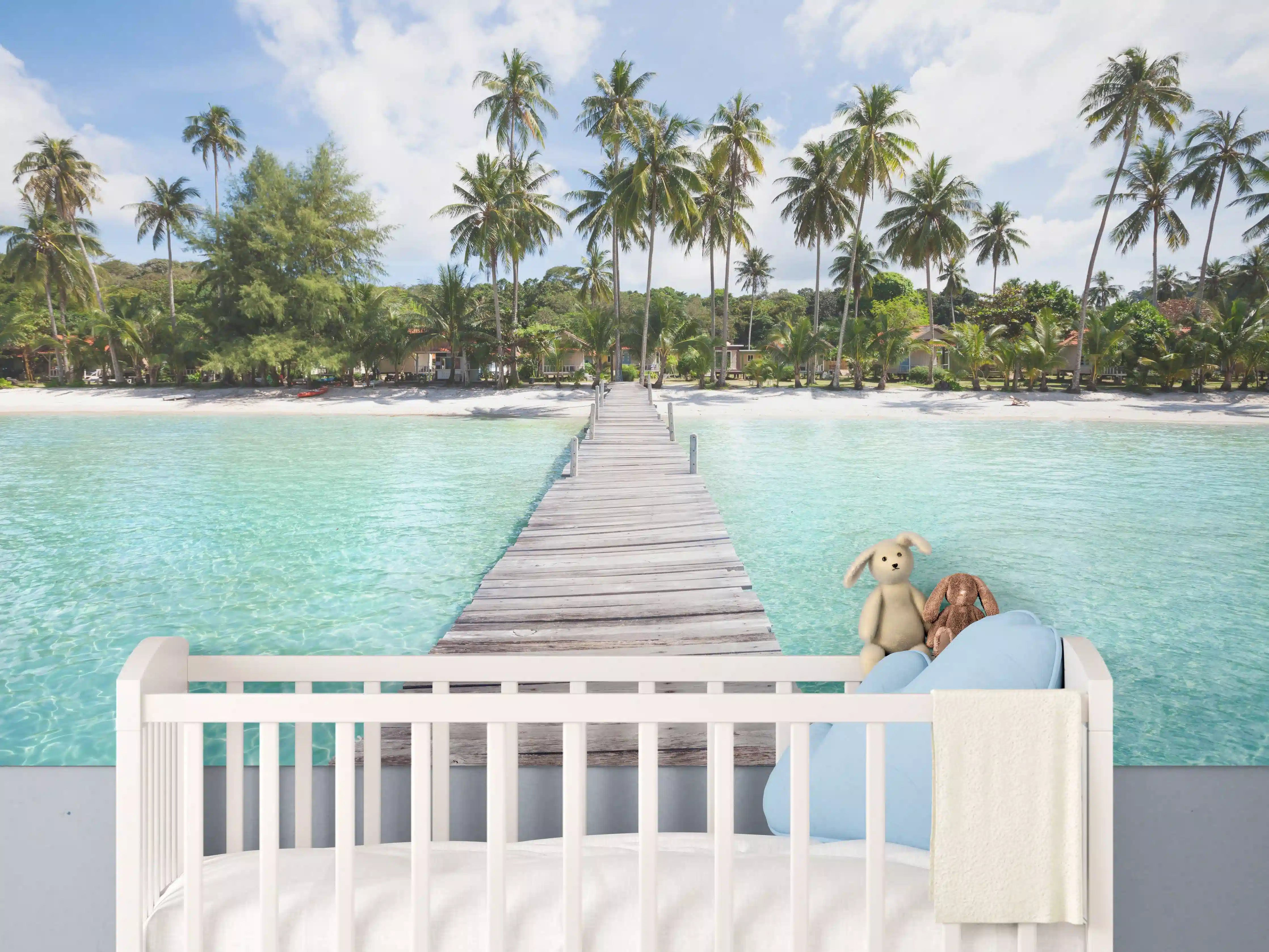 Babyzimmer Wandgestaltung - Paradiesischer Pier in Thailand