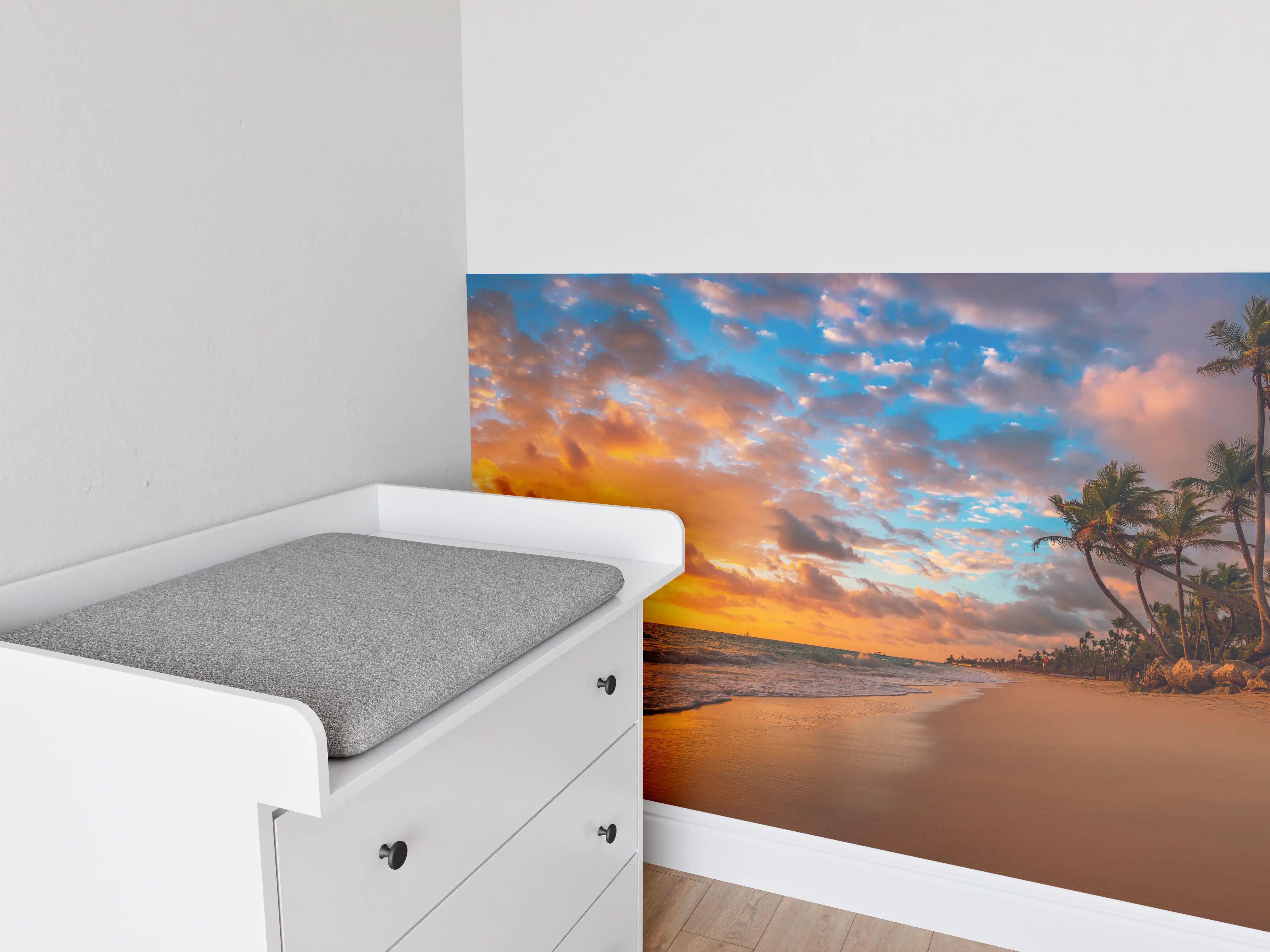 Babyzimmer Wandgestaltung - Paradiesischer Strand Coson