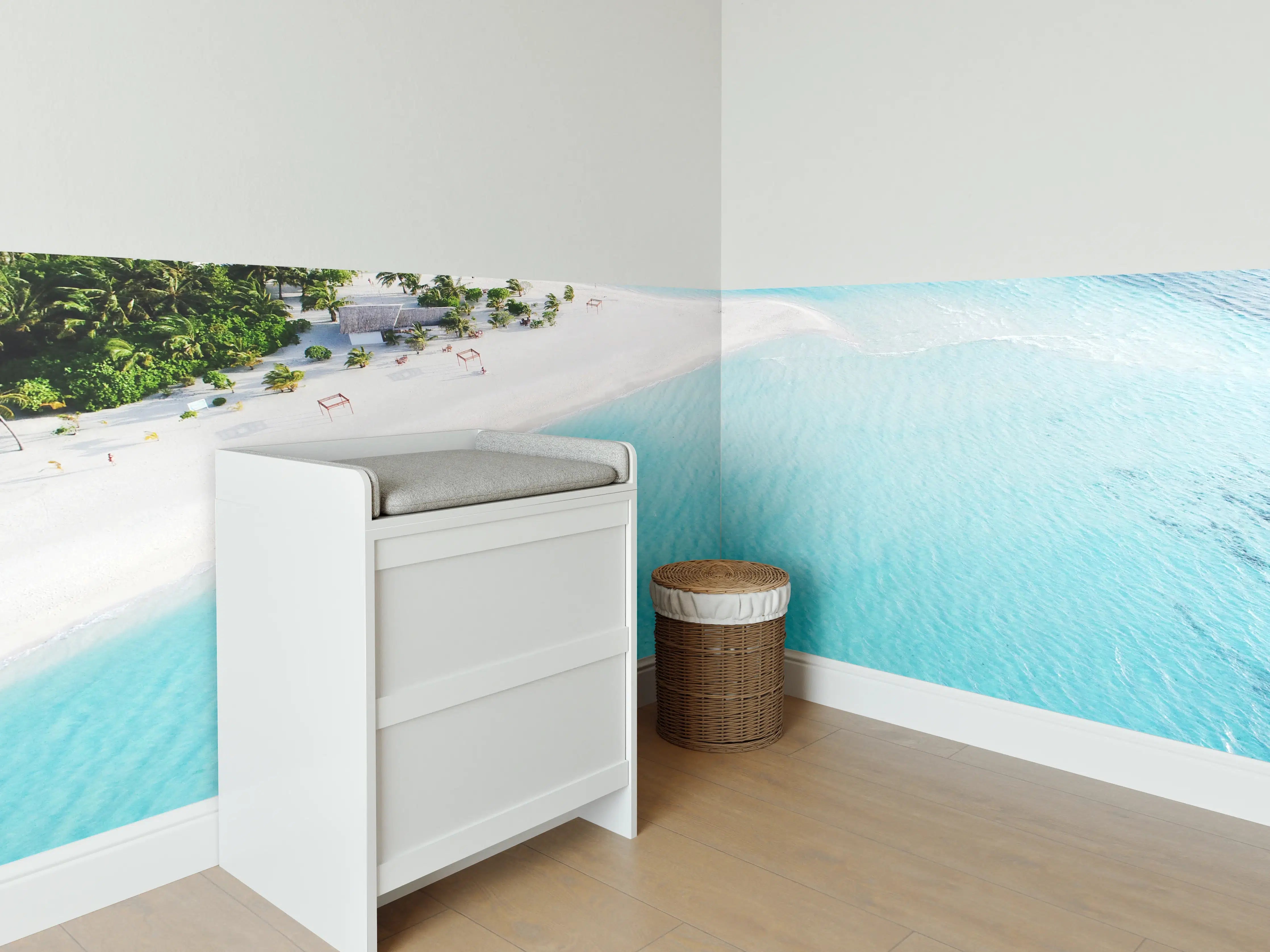 Babyzimmer Wandgestaltung - Paradiesischer Strand in den Malediven