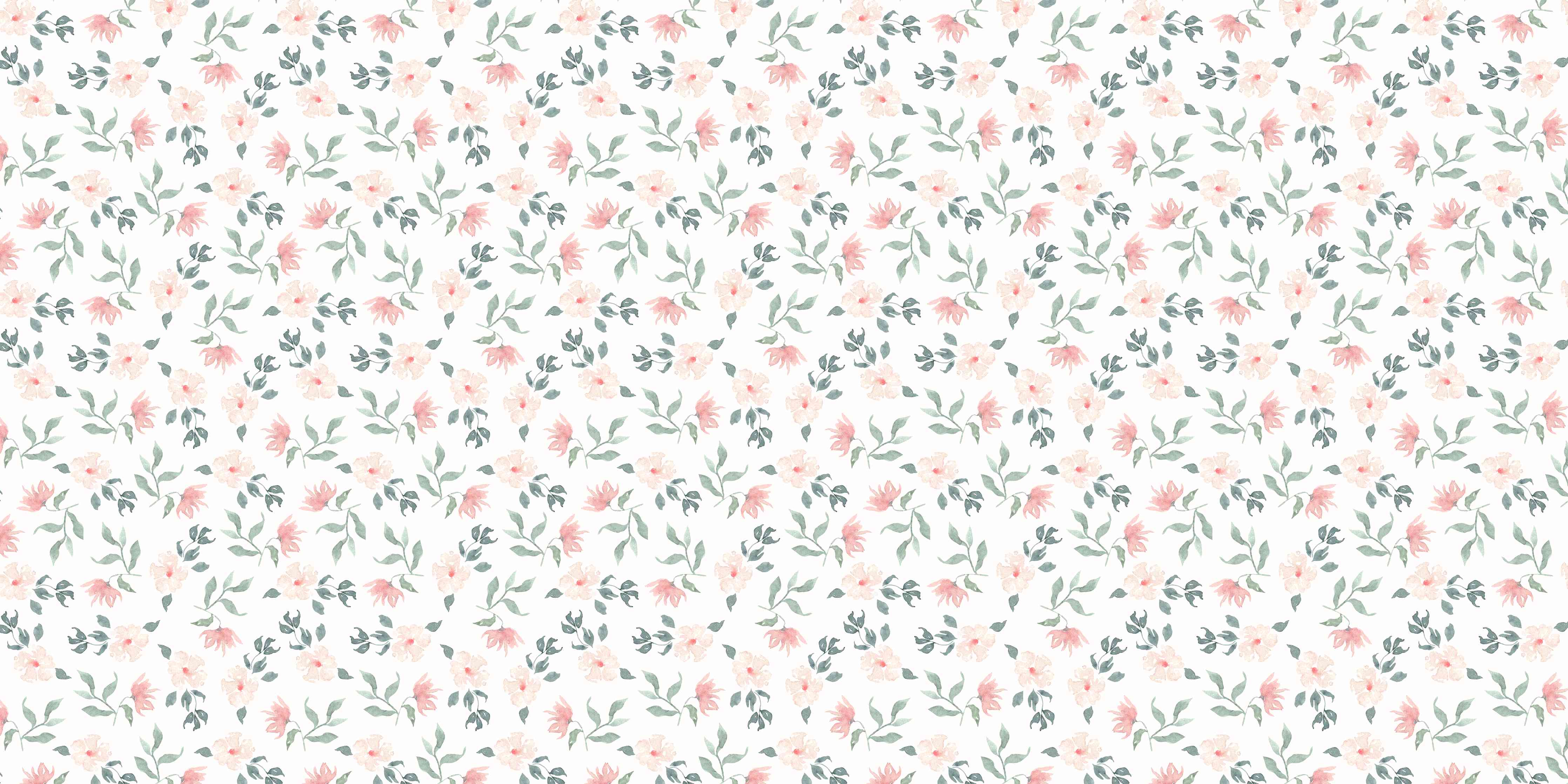 Babyzimmer Wandgestaltung-Pastellblumen mit Grauakzenten