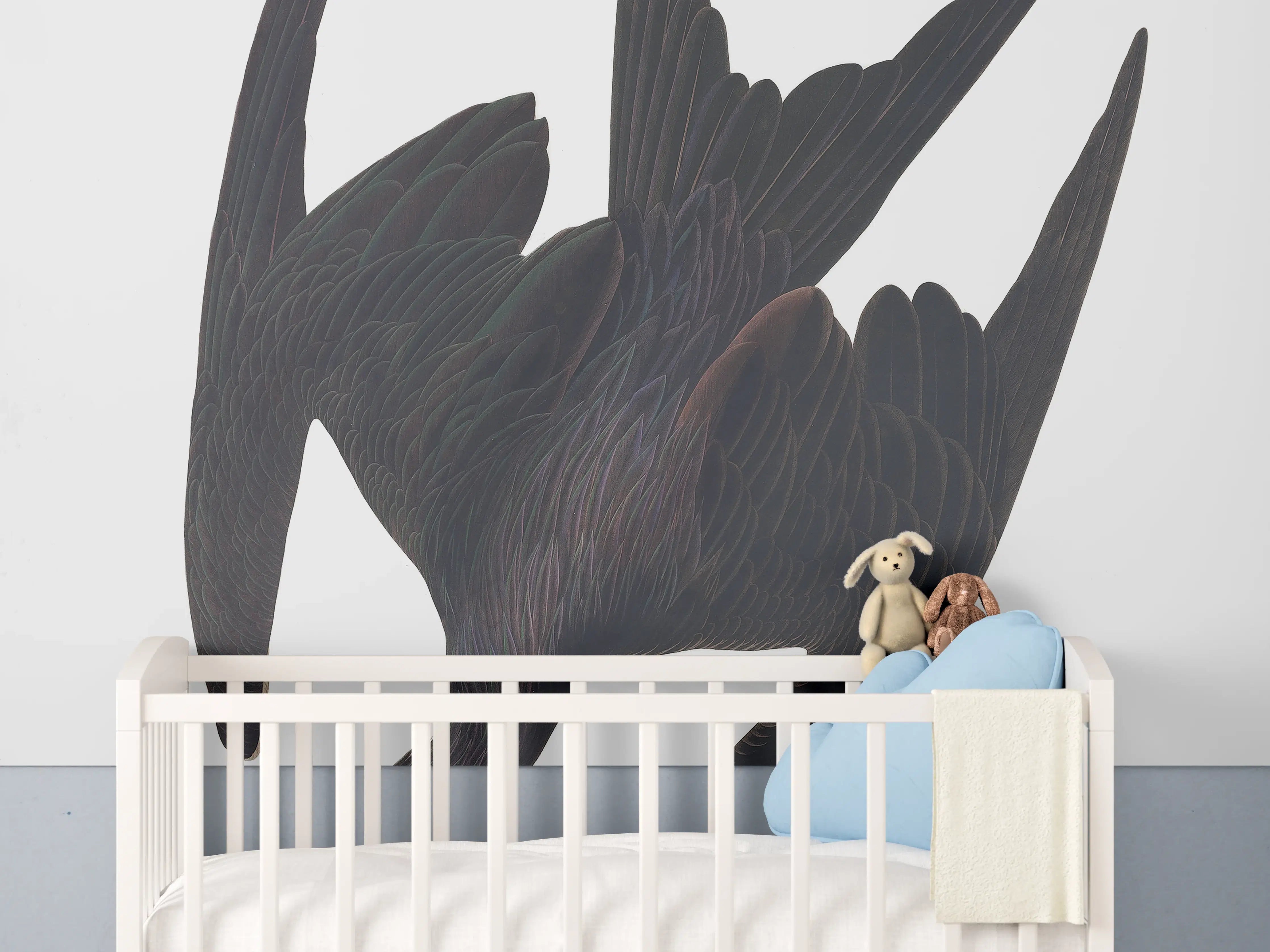 Babyzimmer Wandgestaltung - Pelikan Portrait - Robert Havell 