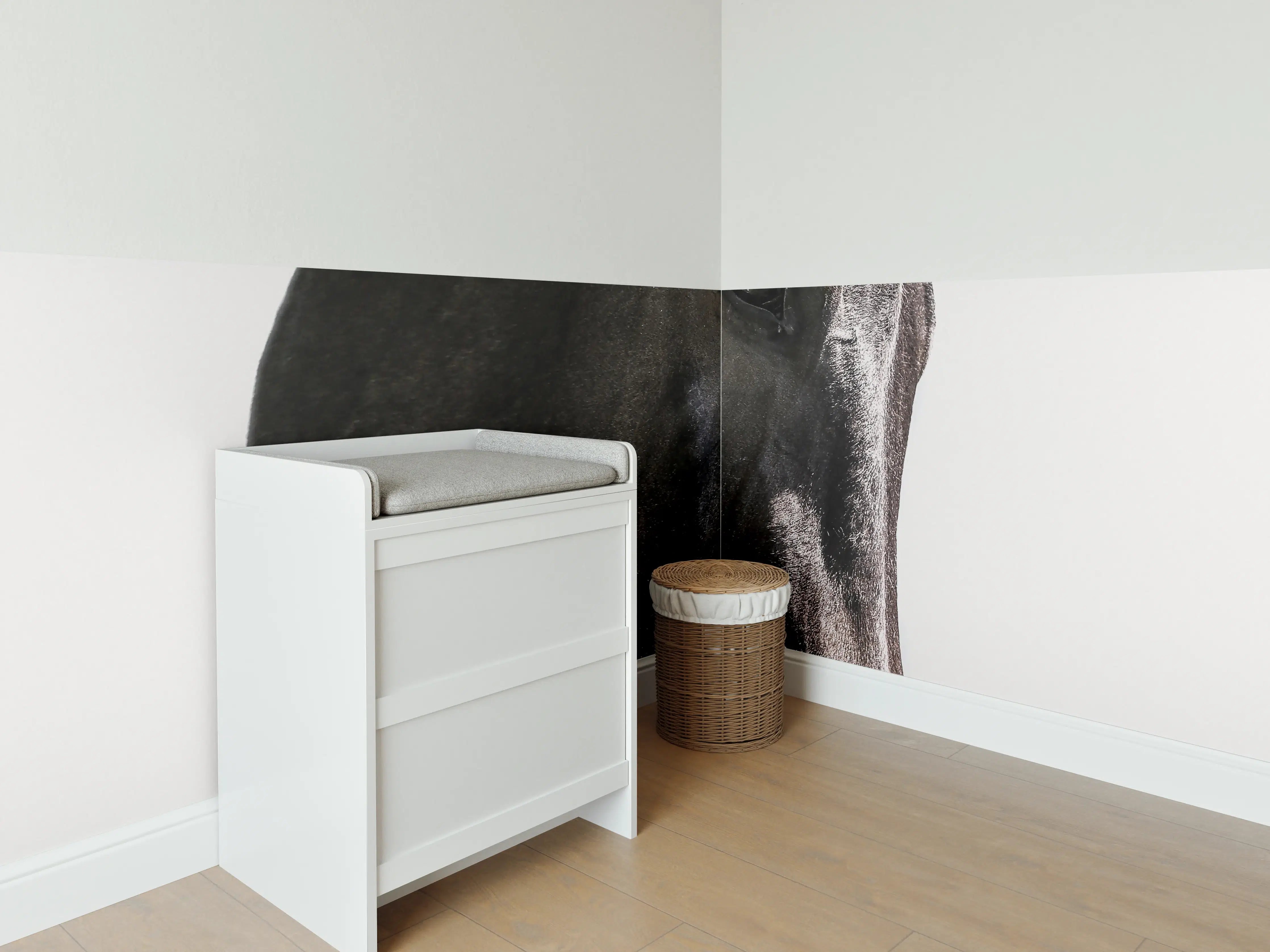 Babyzimmer Wandgestaltung - Pferd - Nahaufnahme