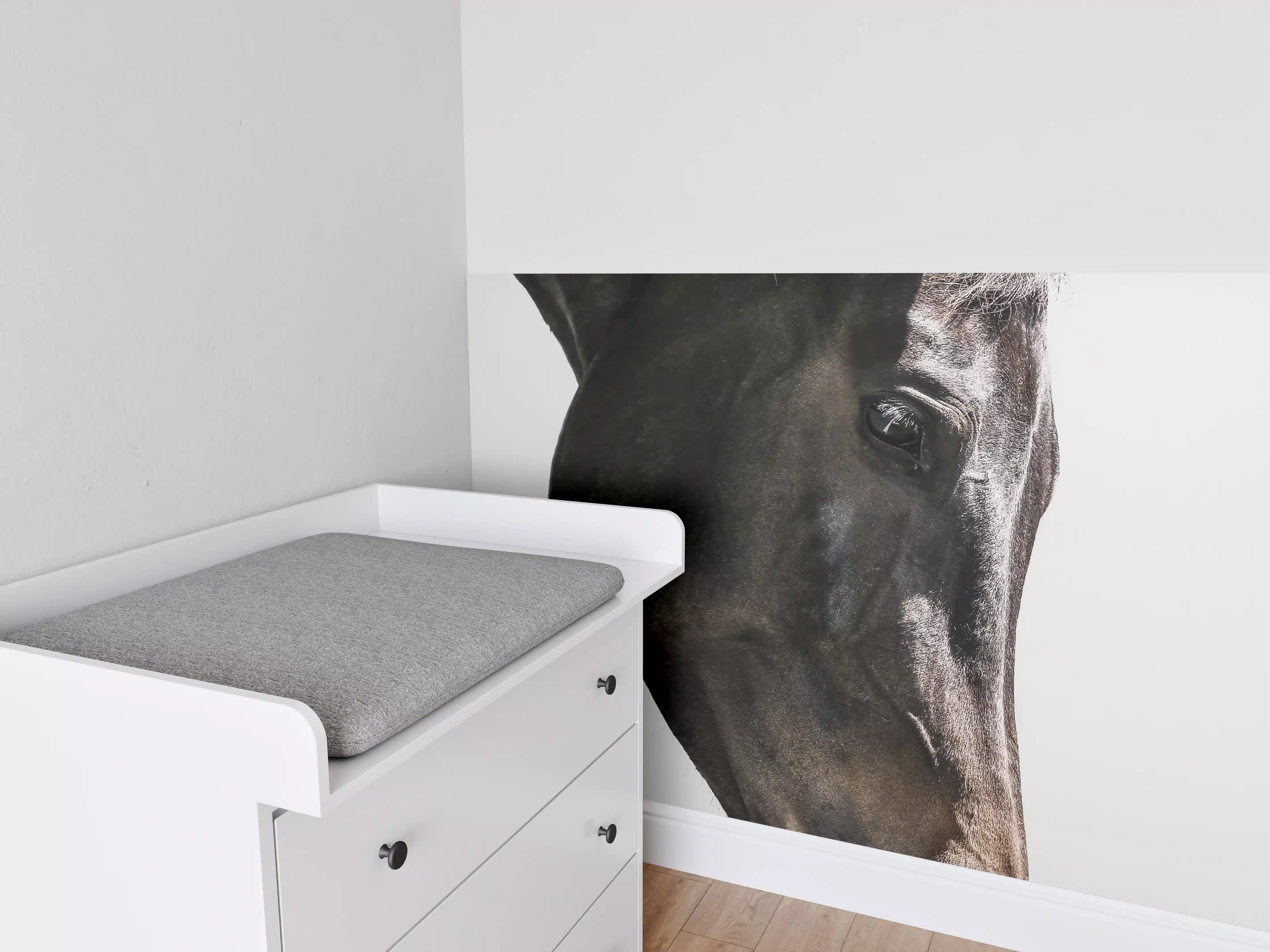 Babyzimmer Wandgestaltung - Pferd - Nahaufnahme