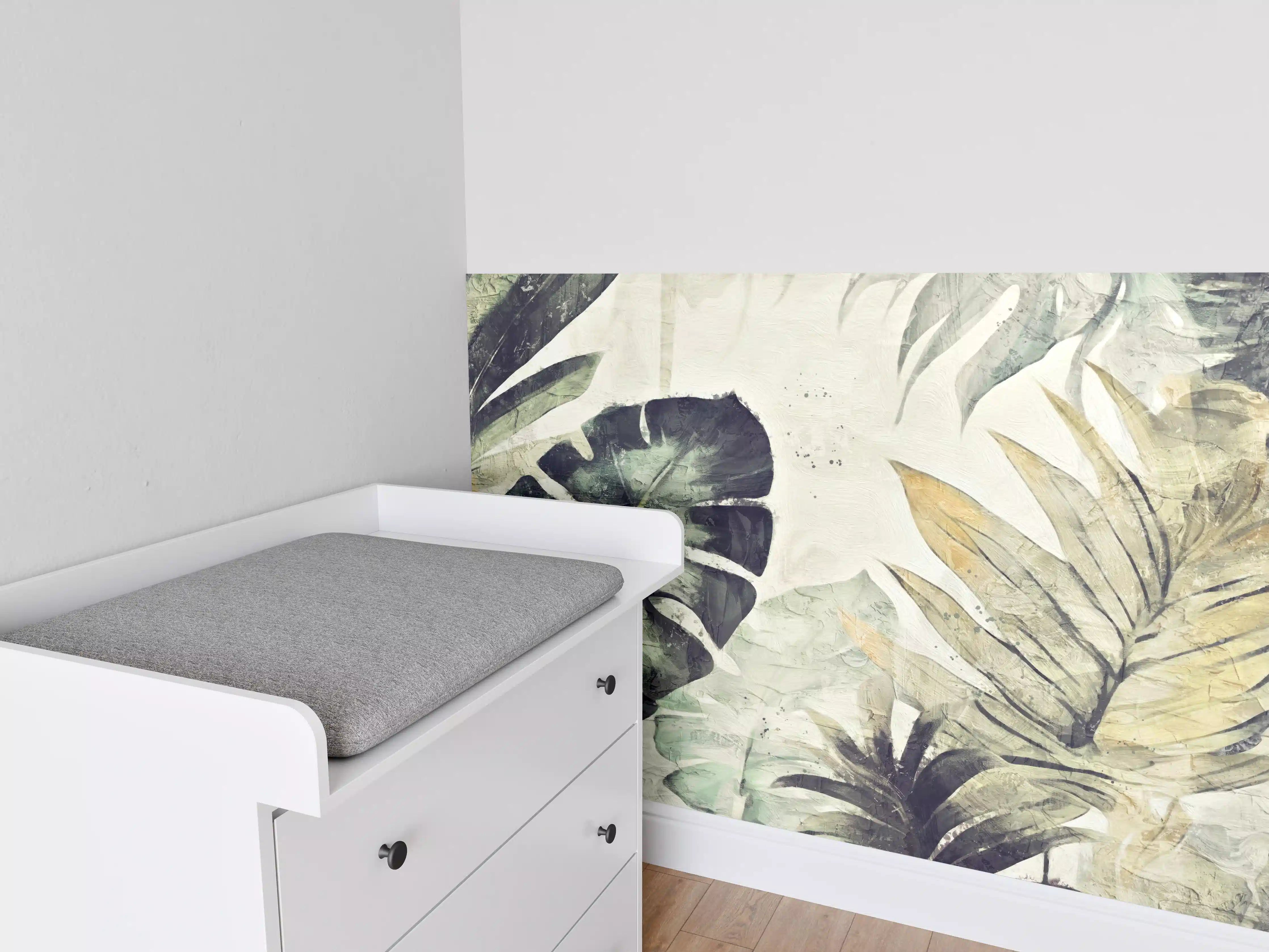 Babyzimmer Wandgestaltung - Pinselkunst - Floral