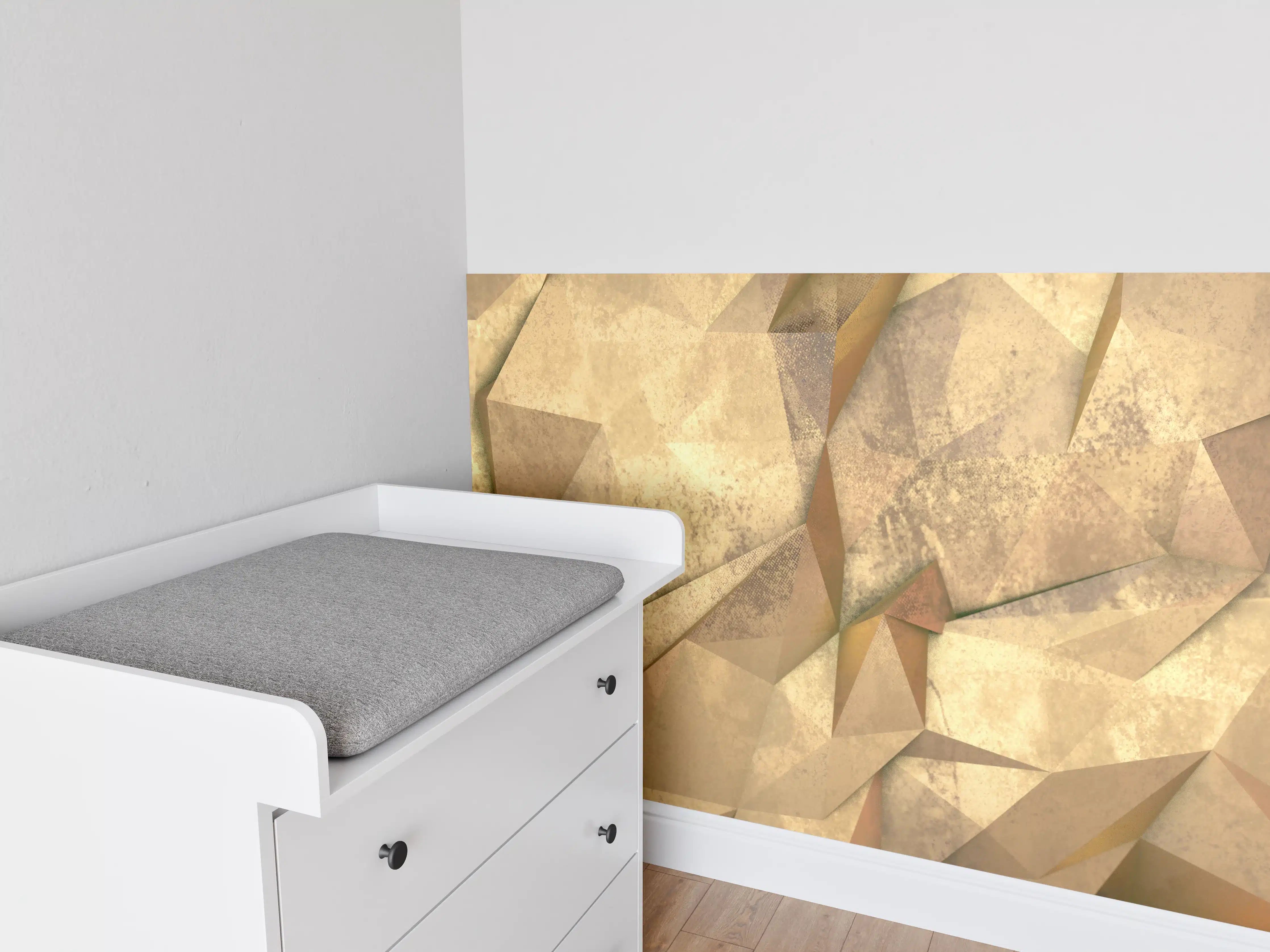 Babyzimmer Wandgestaltung - Polygonale Hntergrund Textur