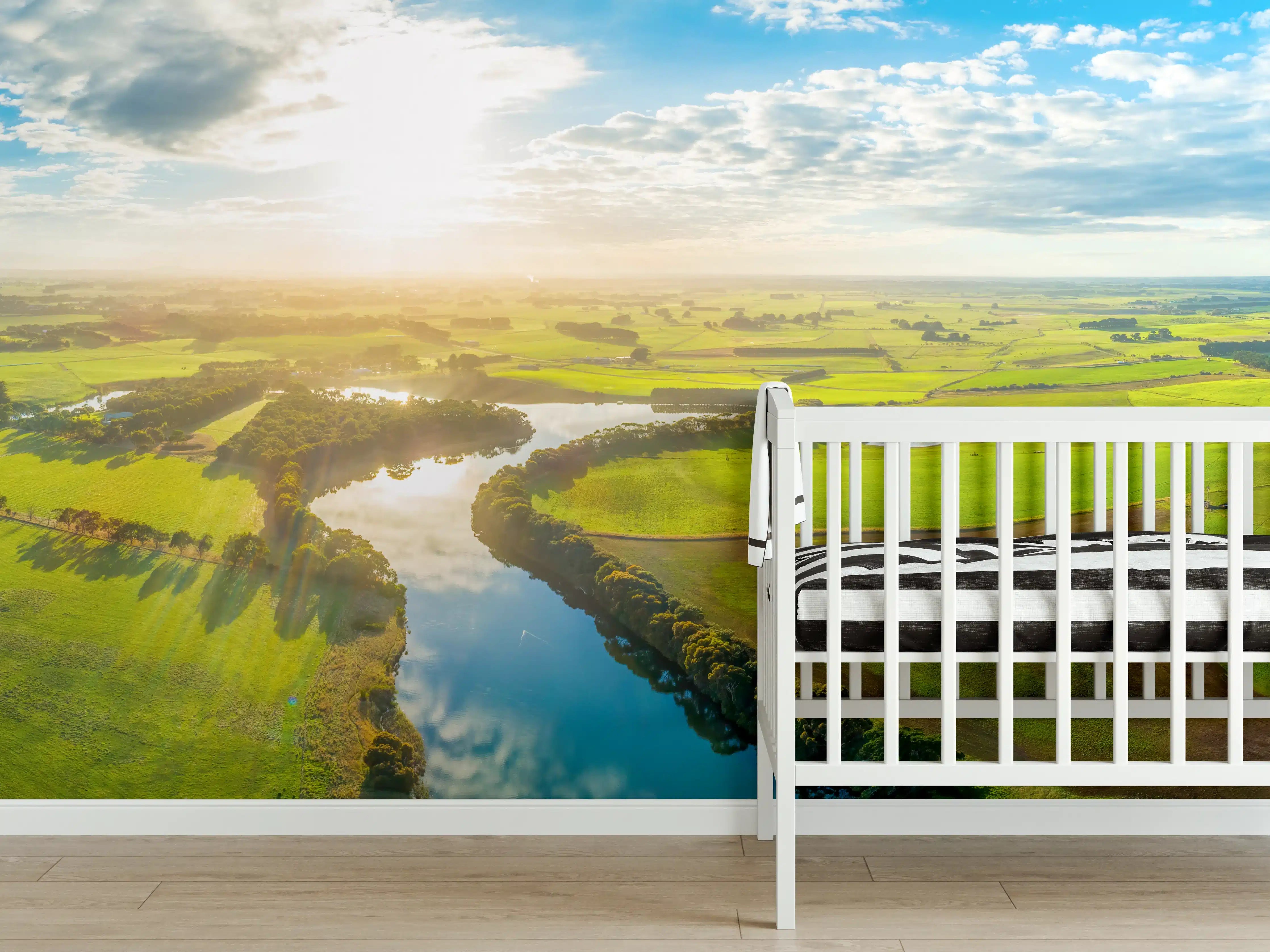 Babyzimmer Wandgestaltung - Ponorama Hokins River