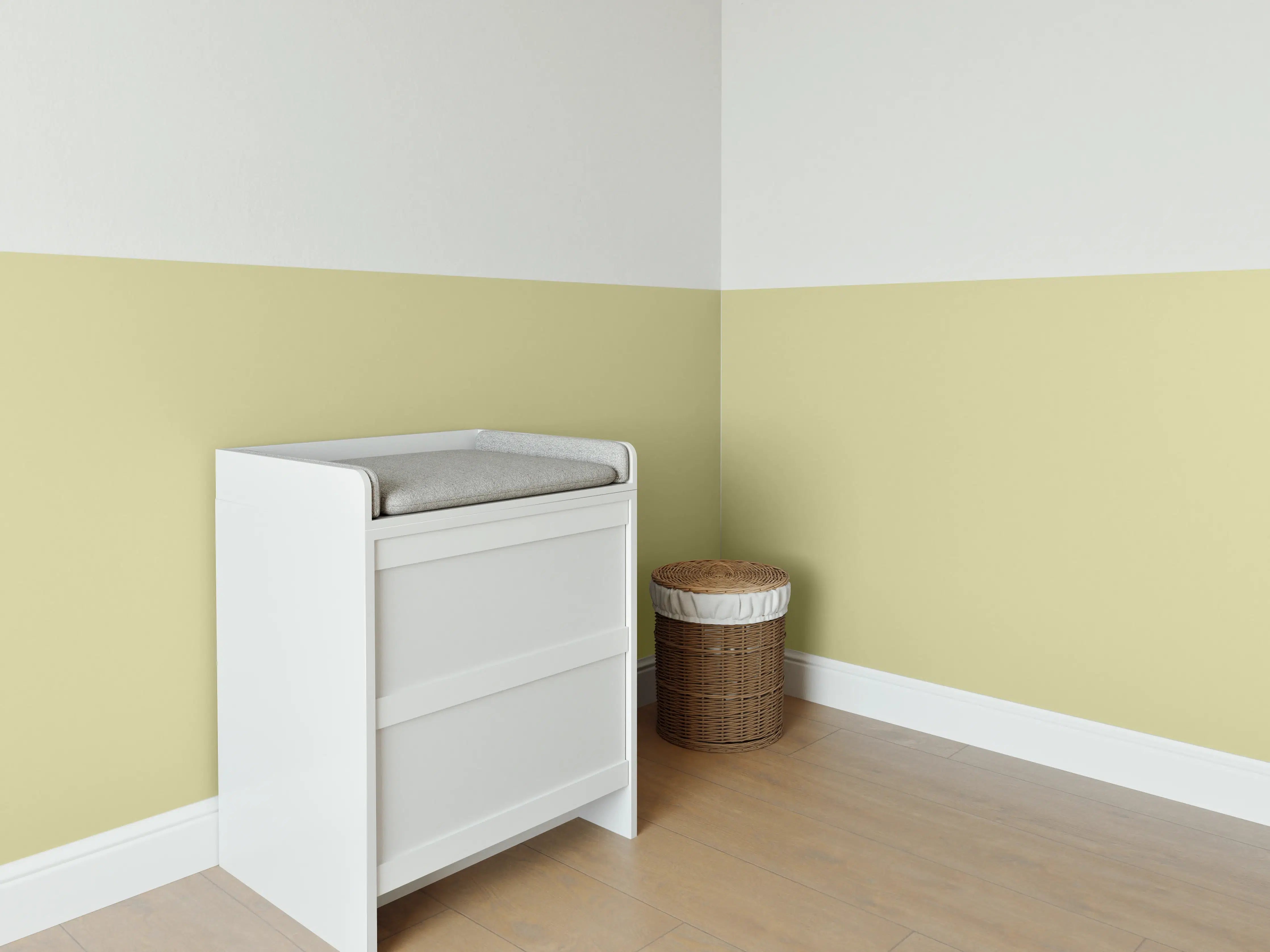 Babyzimmer Wandgestaltung - RAL 1000 (Grünbeige)