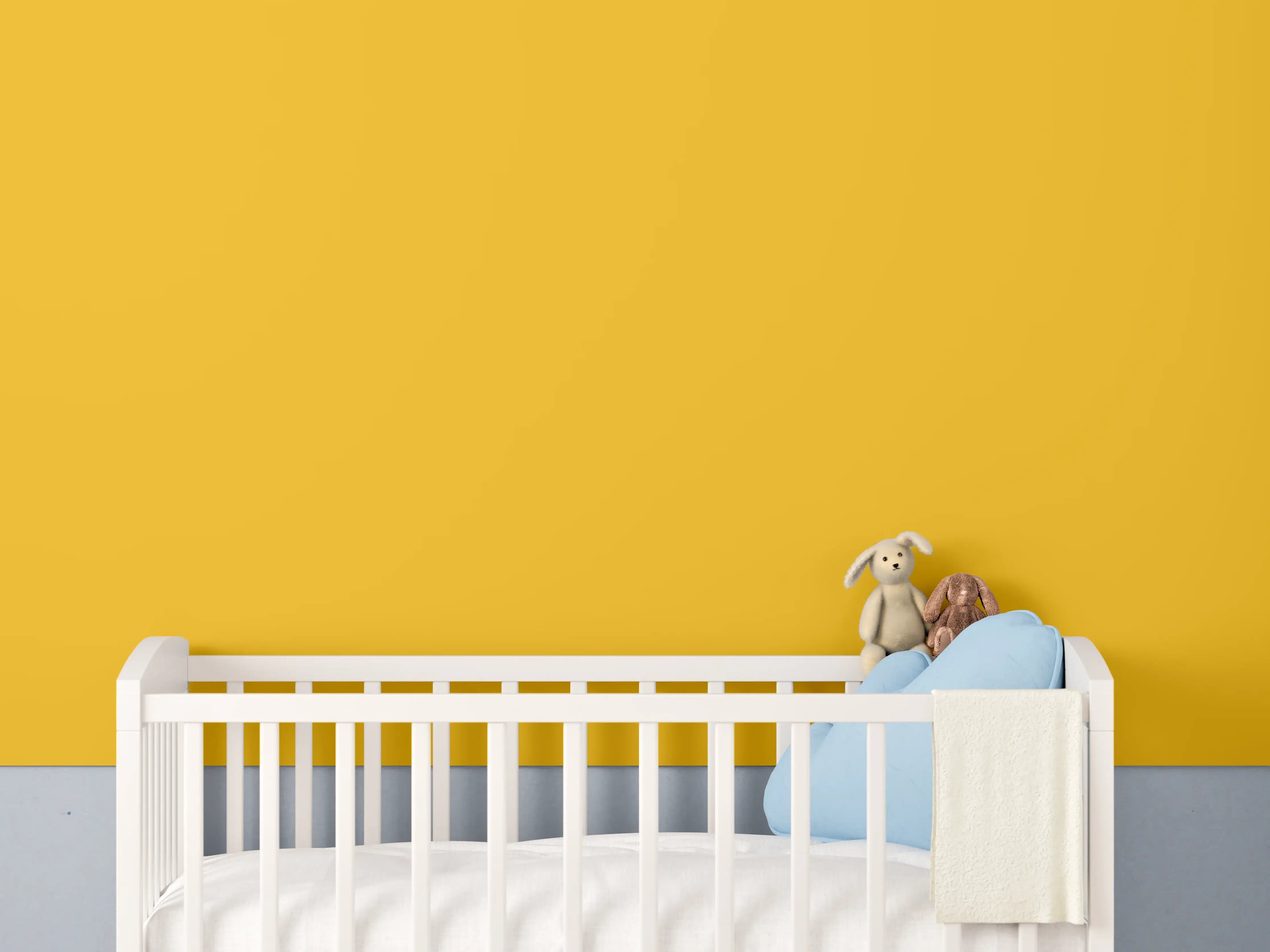 Babyzimmer Wandgestaltung - RAL 1003 (Signalgelb)