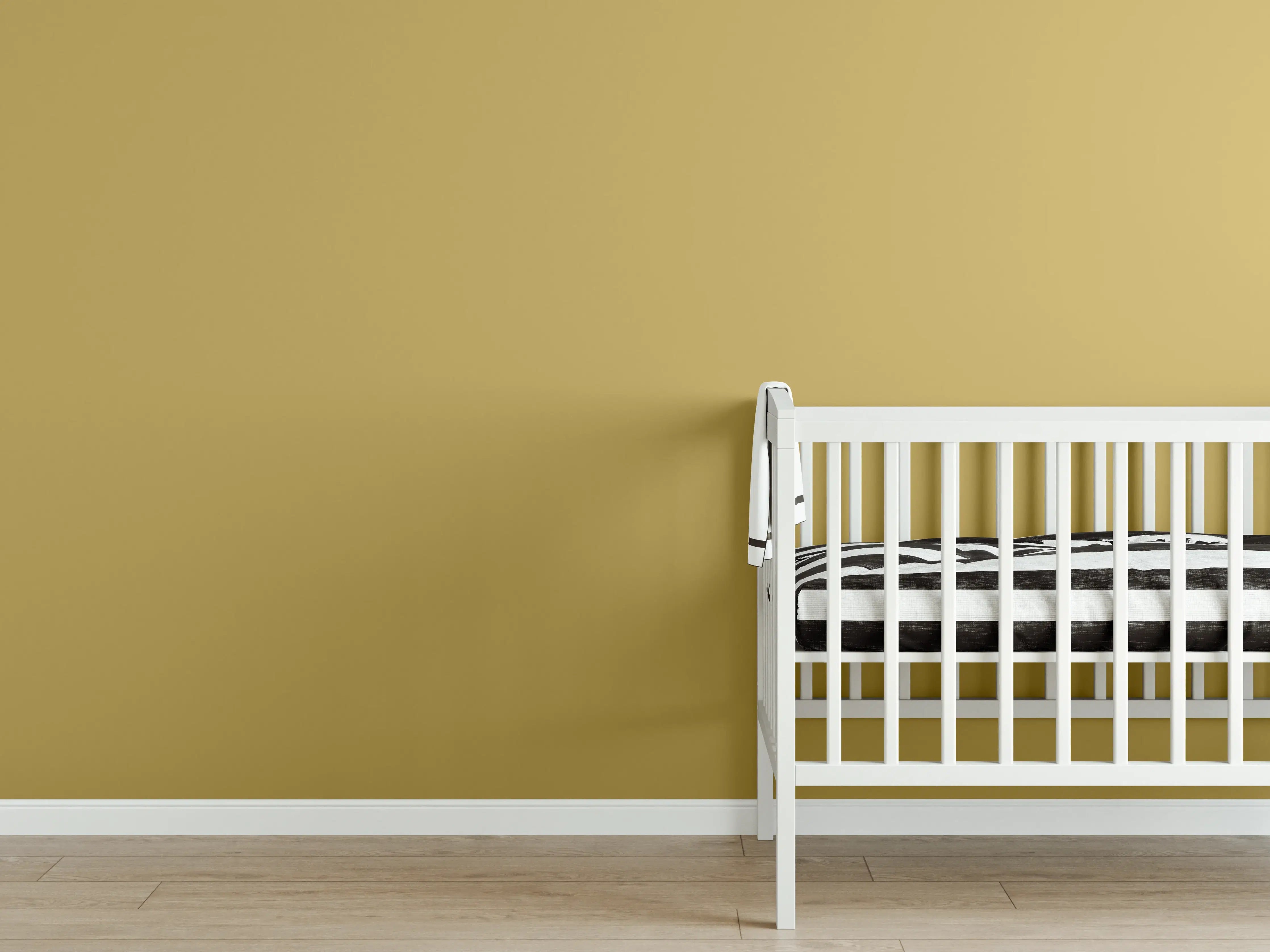 Babyzimmer Wandgestaltung - RAL 1024 (Ockergelb)