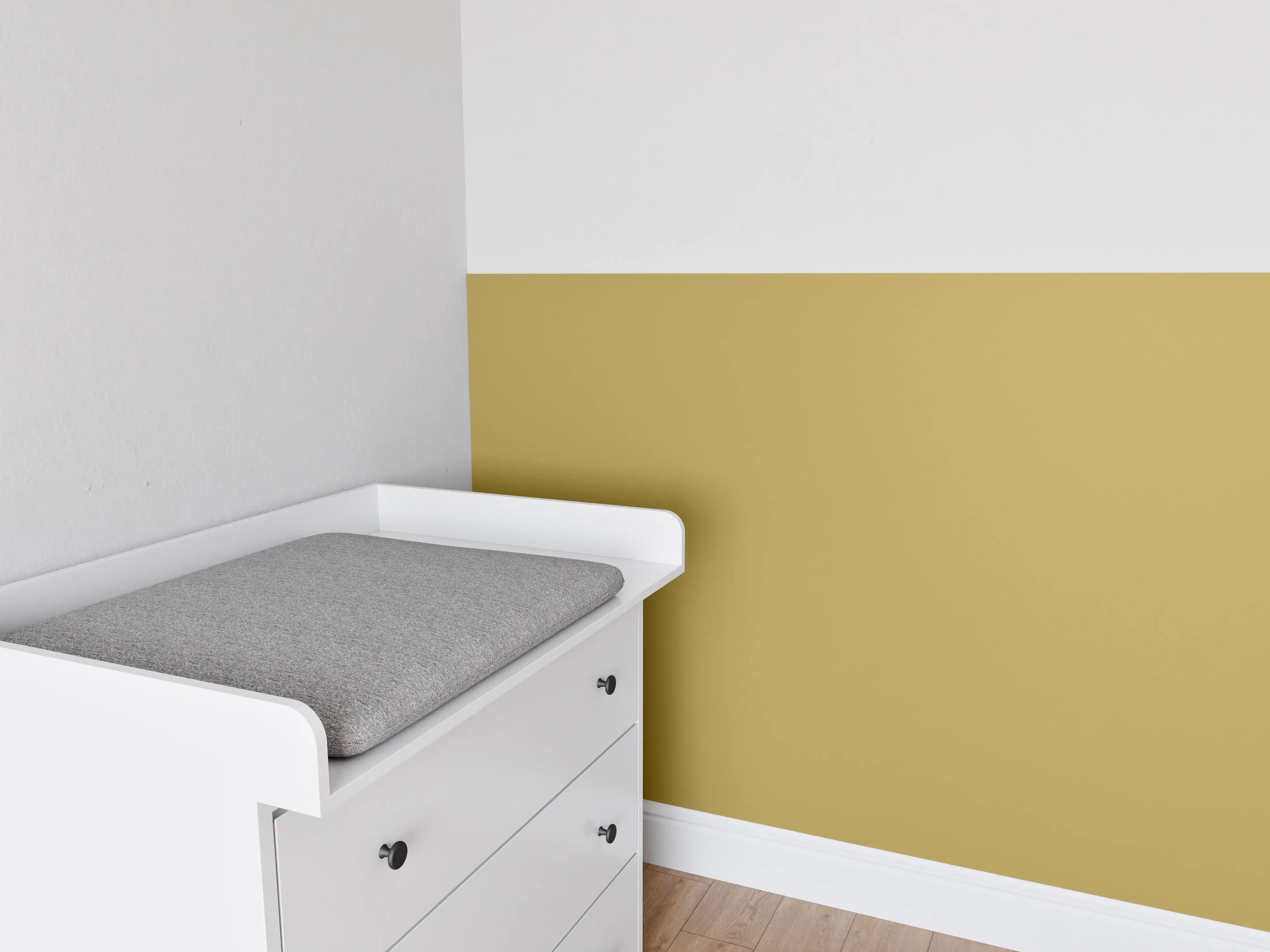 Babyzimmer Wandgestaltung - RAL 1024 (Ockergelb)