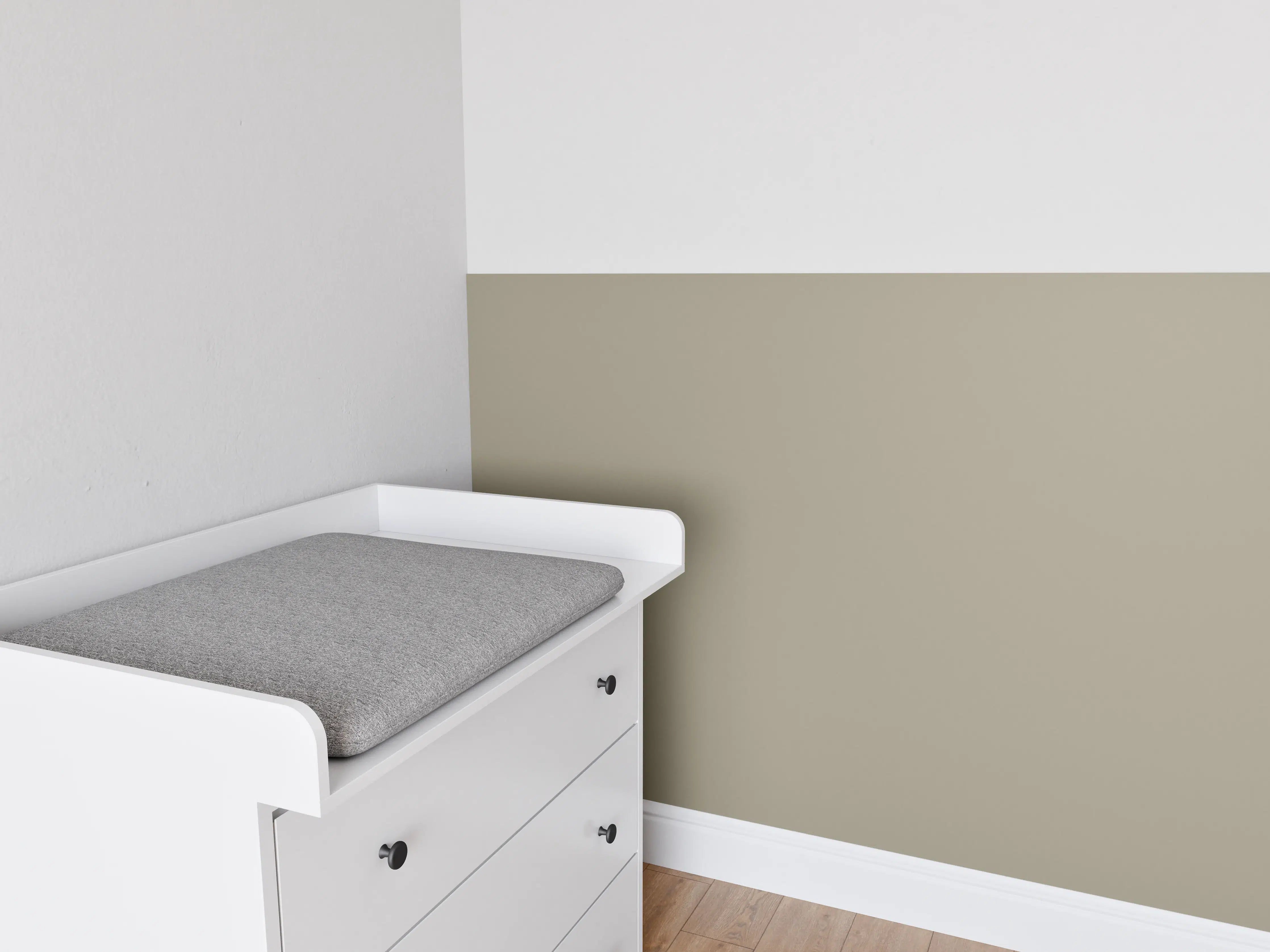 Babyzimmer Wandgestaltung - RAL 1035 (Perlbeige)