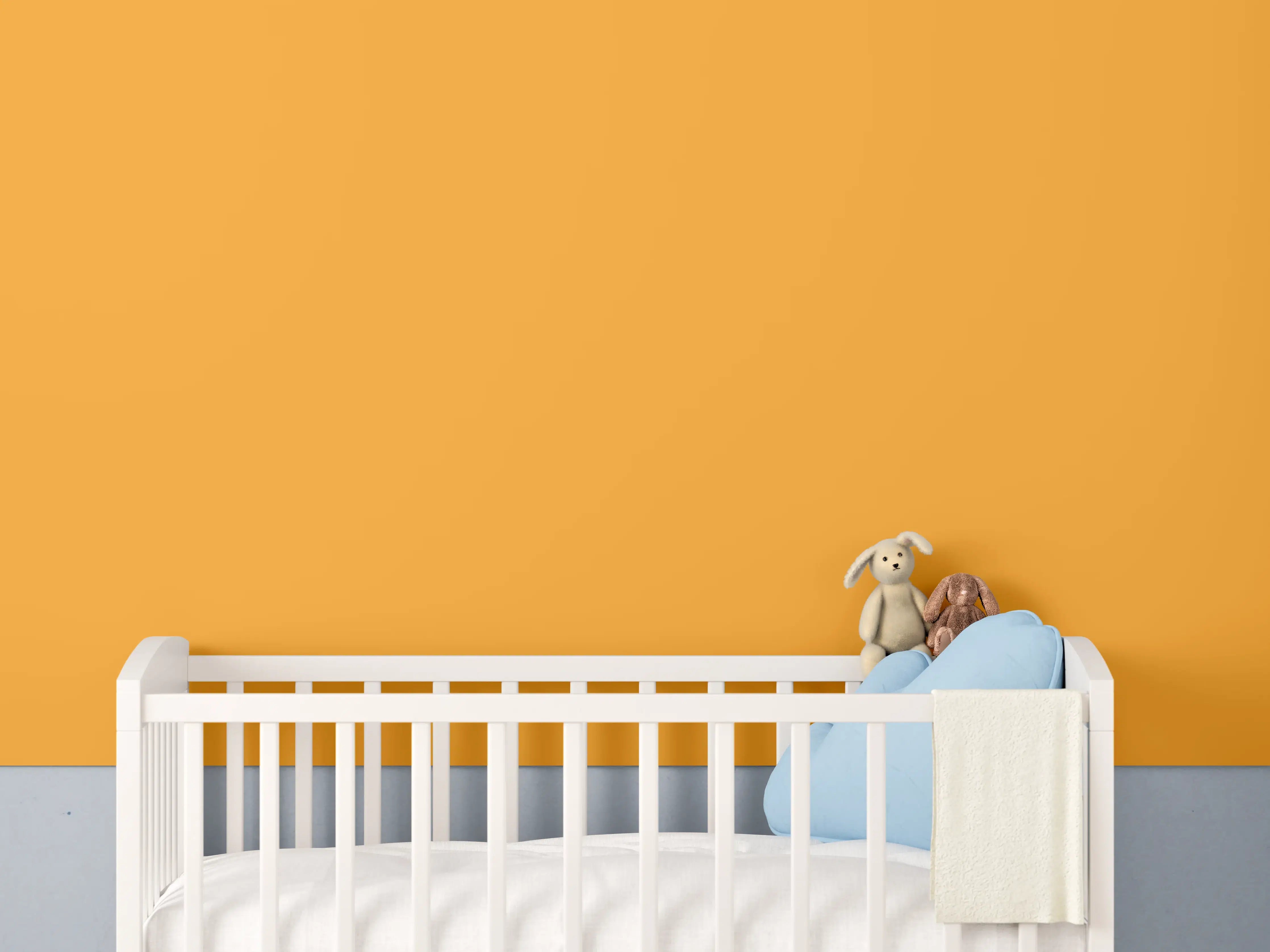Babyzimmer Wandgestaltung - RAL 2007 (Leuchtendes Hellorange)