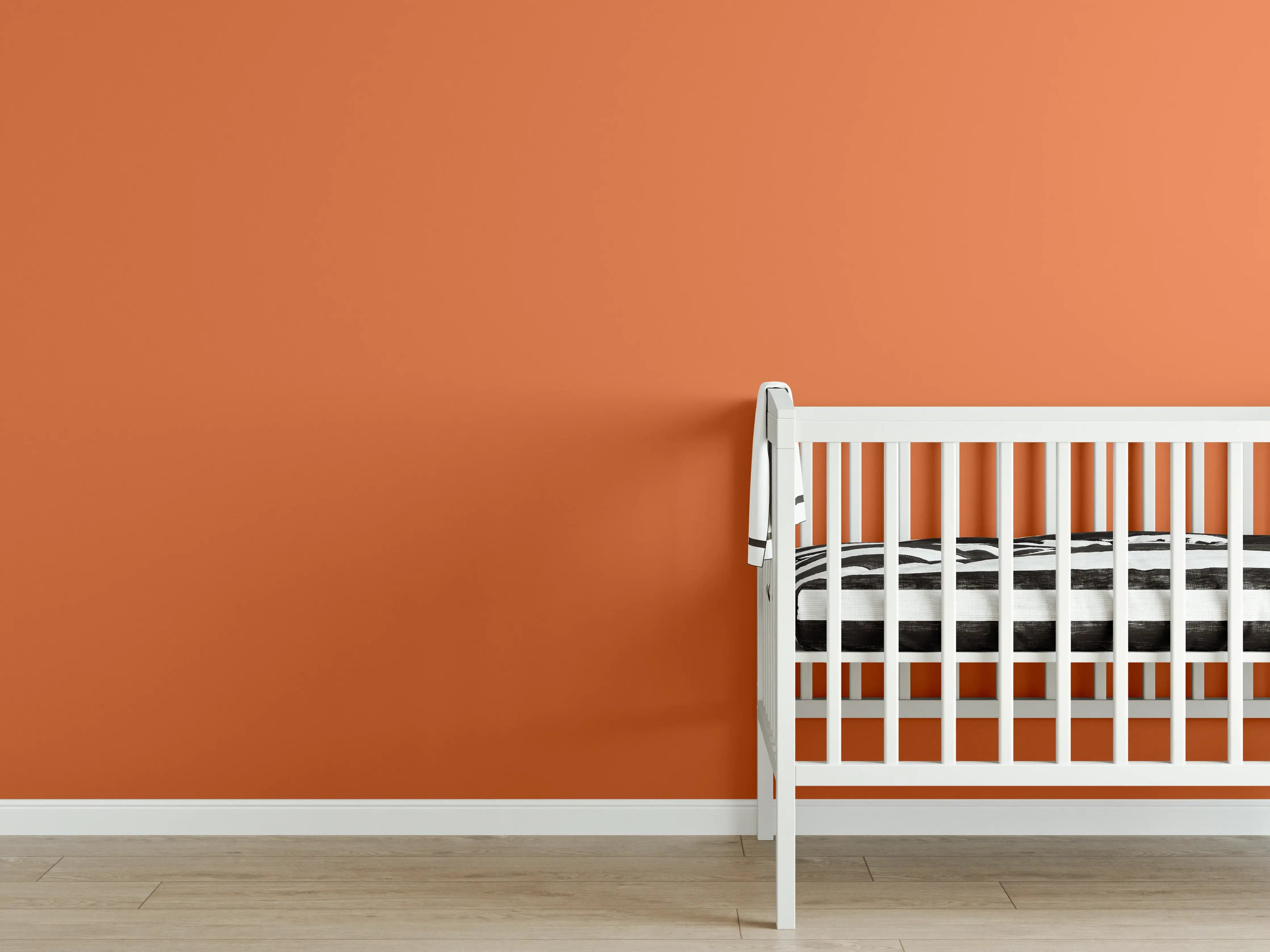 Babyzimmer Wandgestaltung - RAL 2010 (Signalorange)