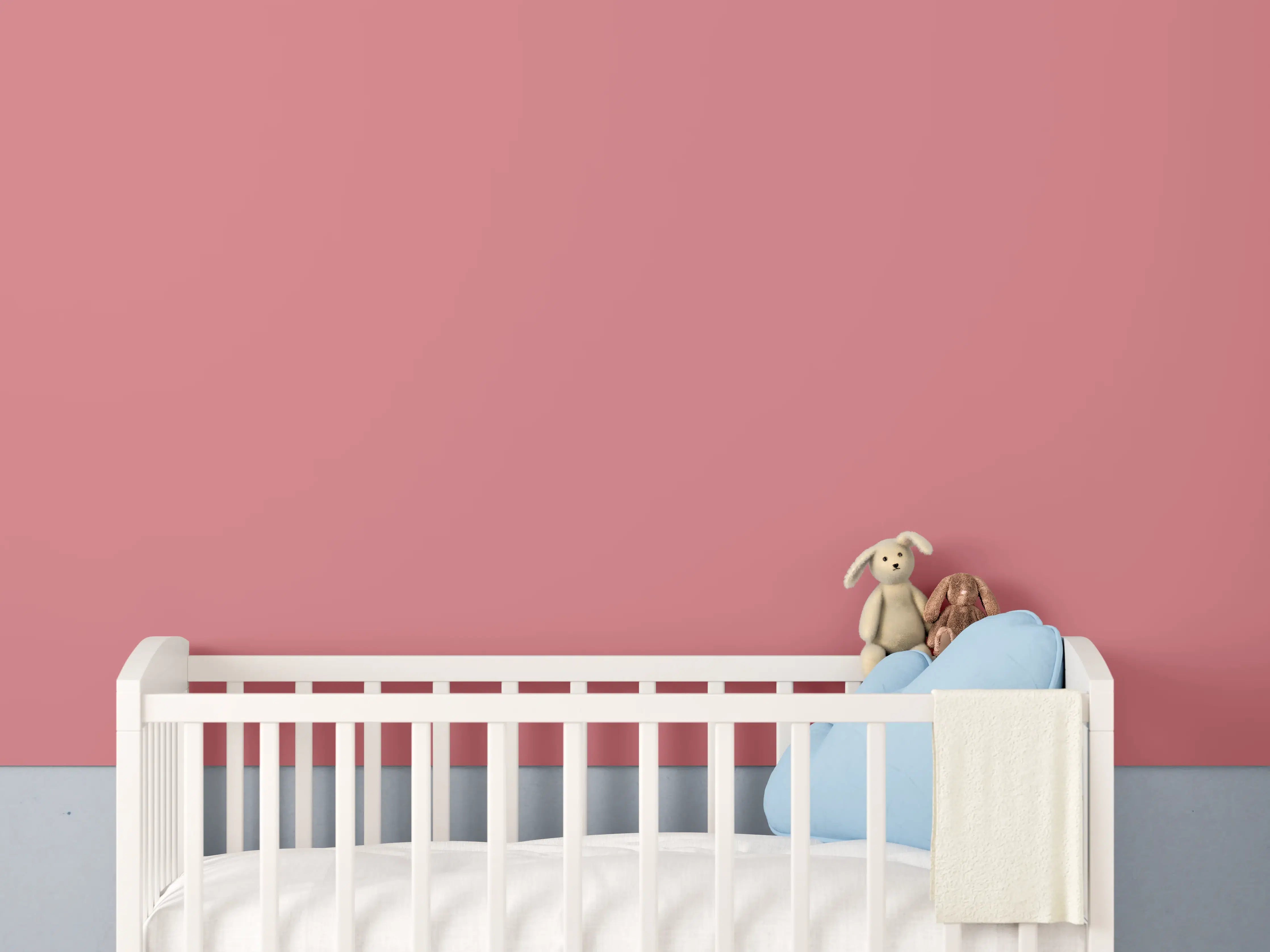 Babyzimmer Wandgestaltung - RAL 3014 (Altrosa)