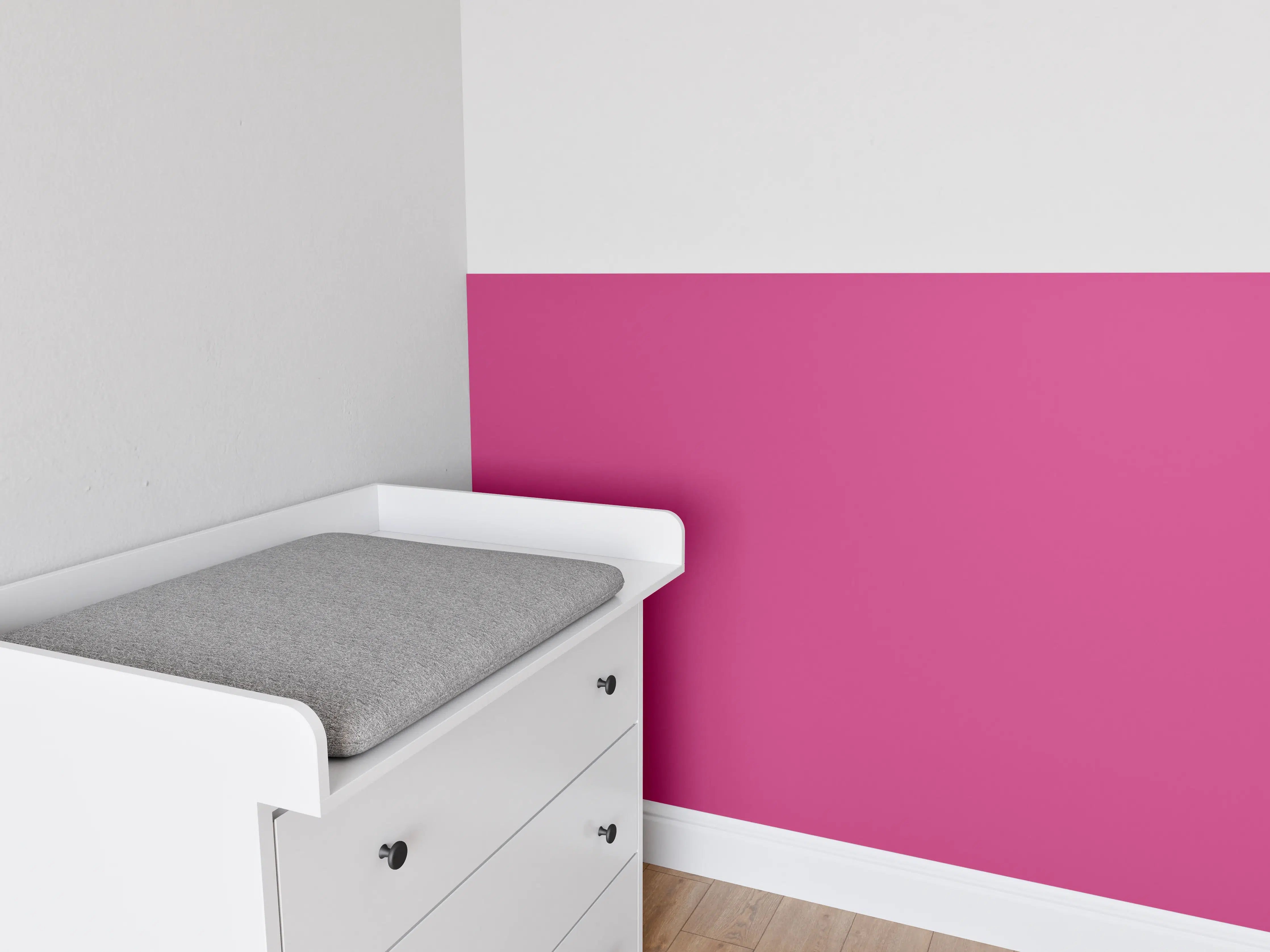 Babyzimmer Wandgestaltung - RAL 4010 (Telemagenta)
