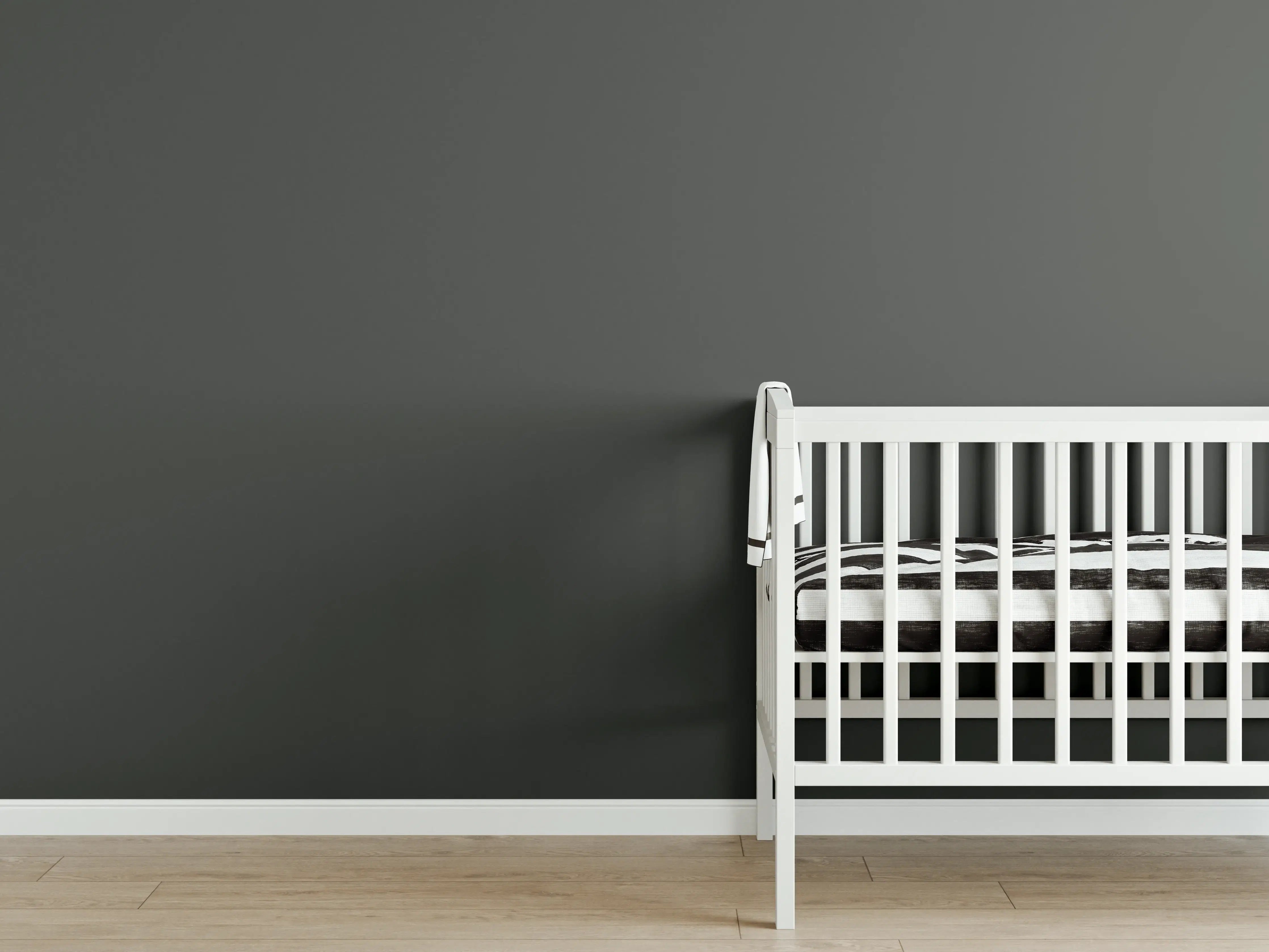 Babyzimmer Wandgestaltung - RAL 6015 (Schwarzoliv)