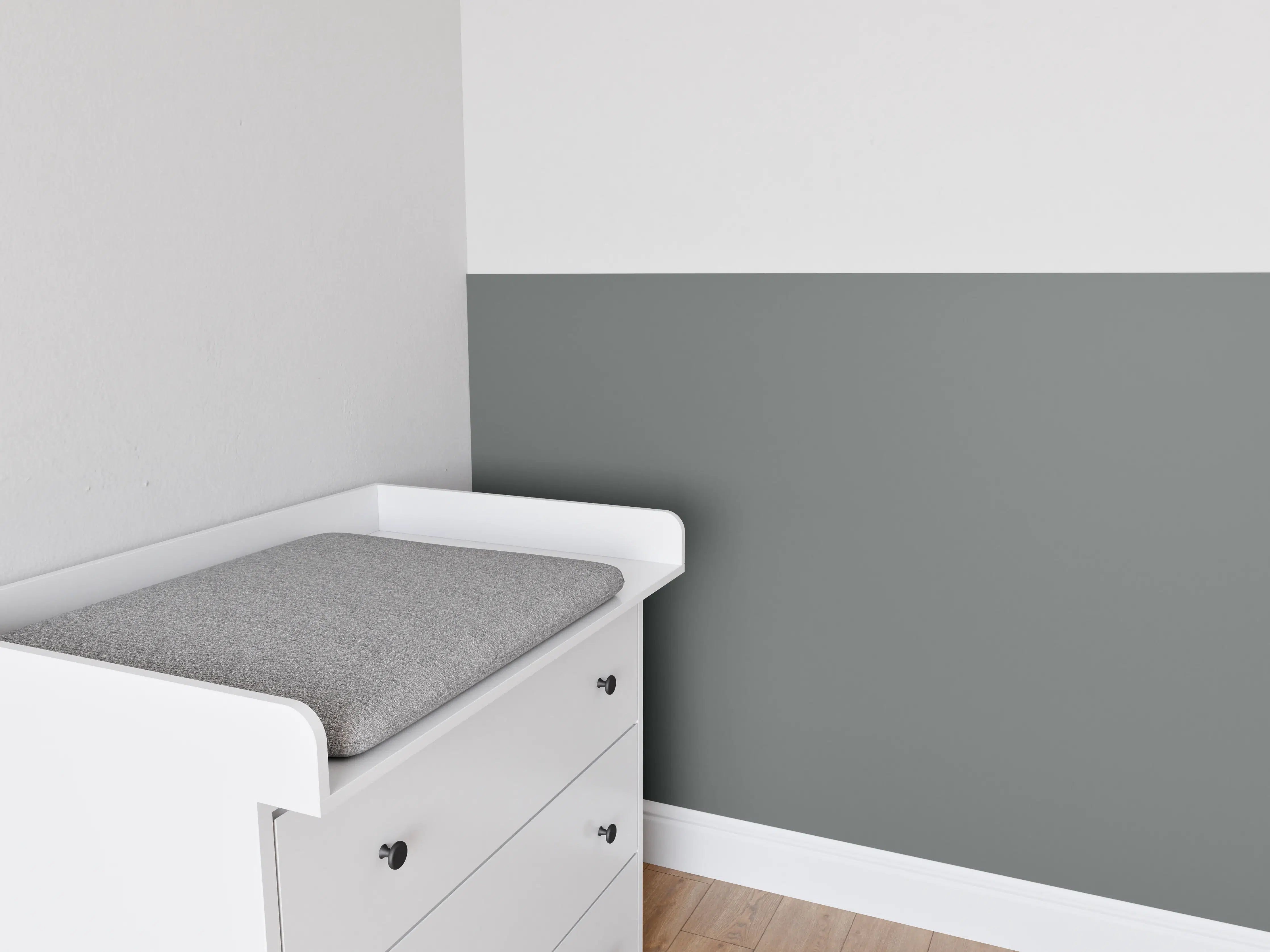 Babyzimmer Wandgestaltung - RAL 7005 (Mausgrau)