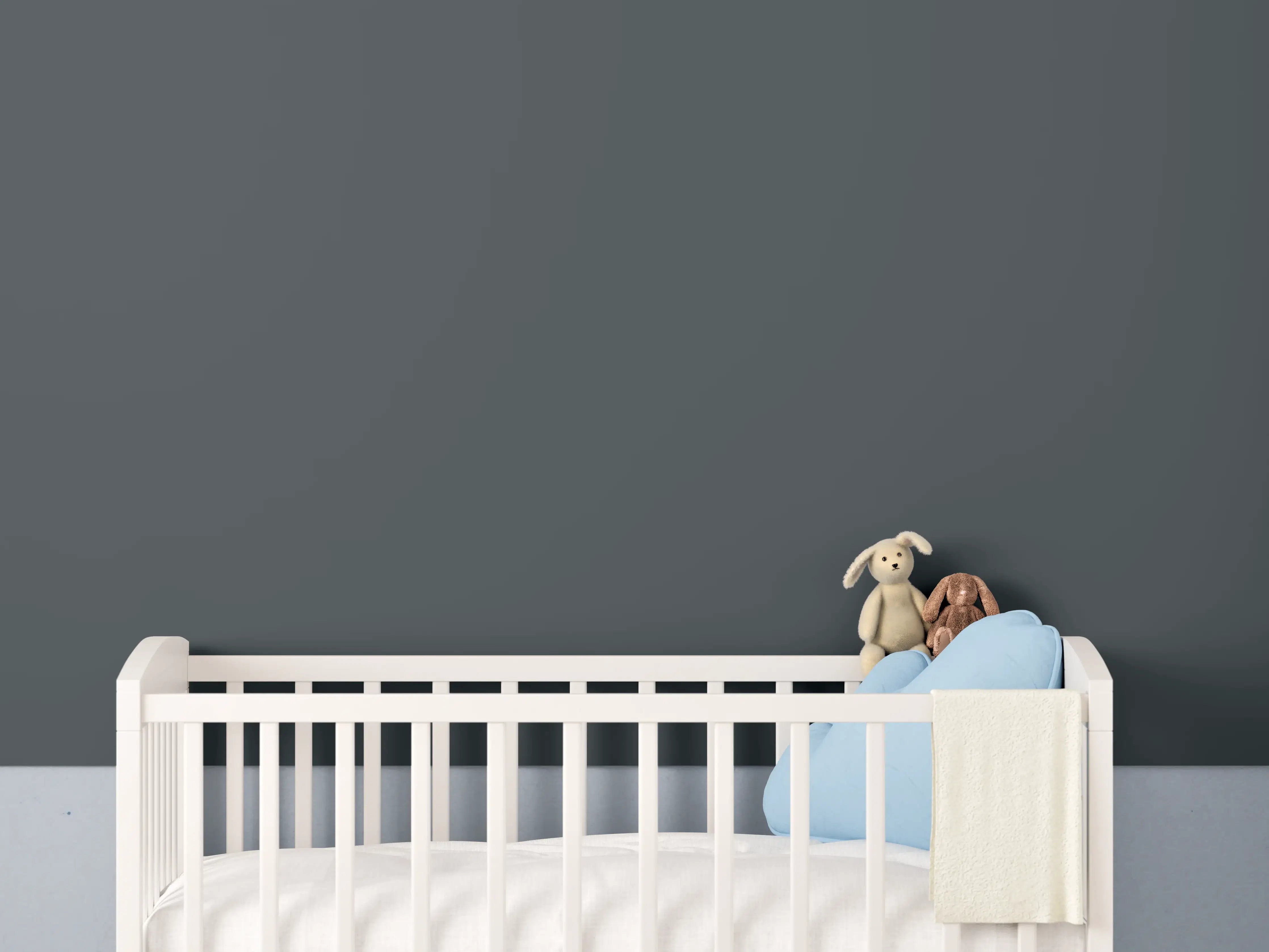 Babyzimmer Wandgestaltung - RAL 7016 (Anthrazitgrau)