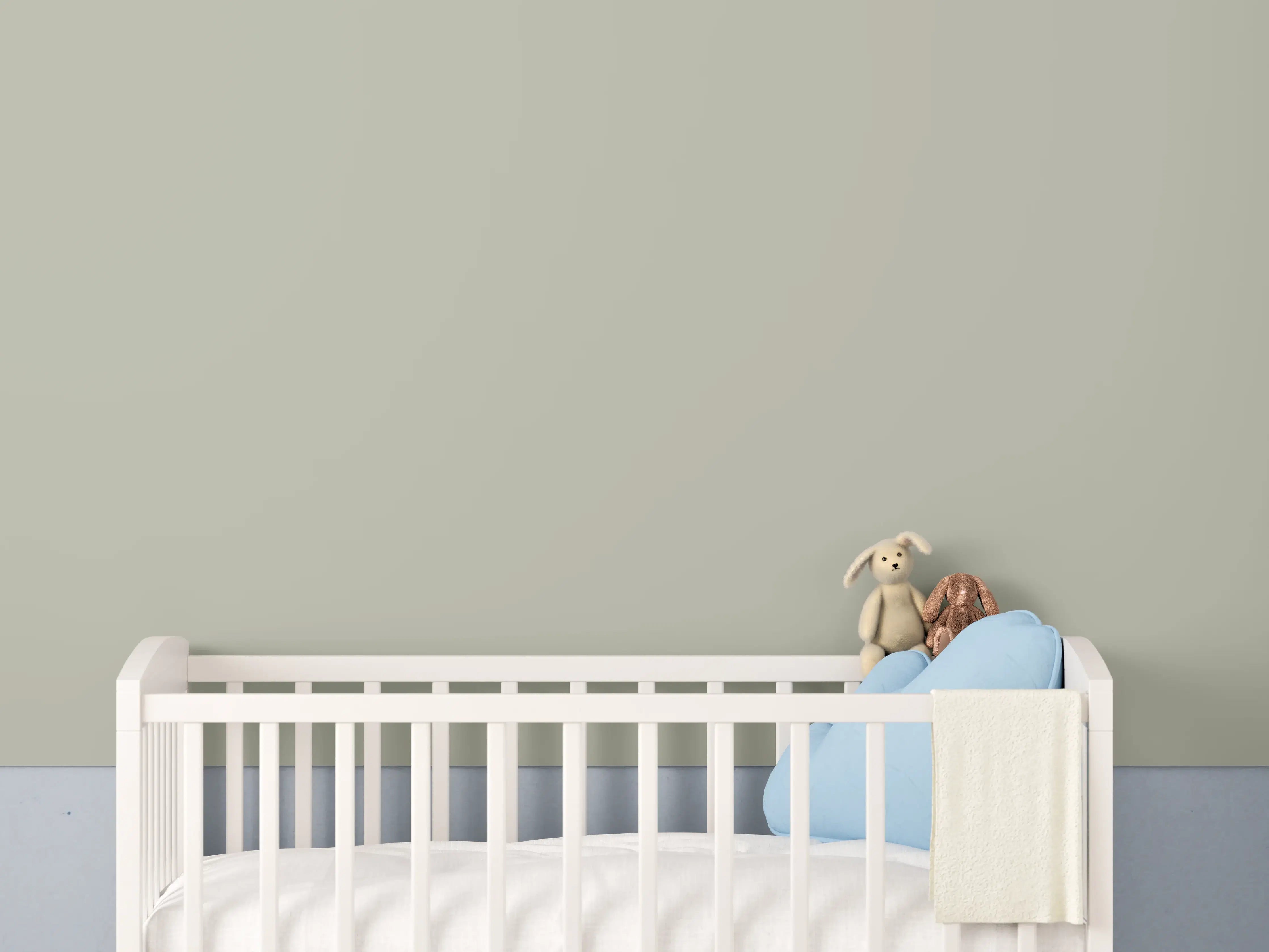 Babyzimmer Wandgestaltung - RAL 7032 (Kieselgrau)