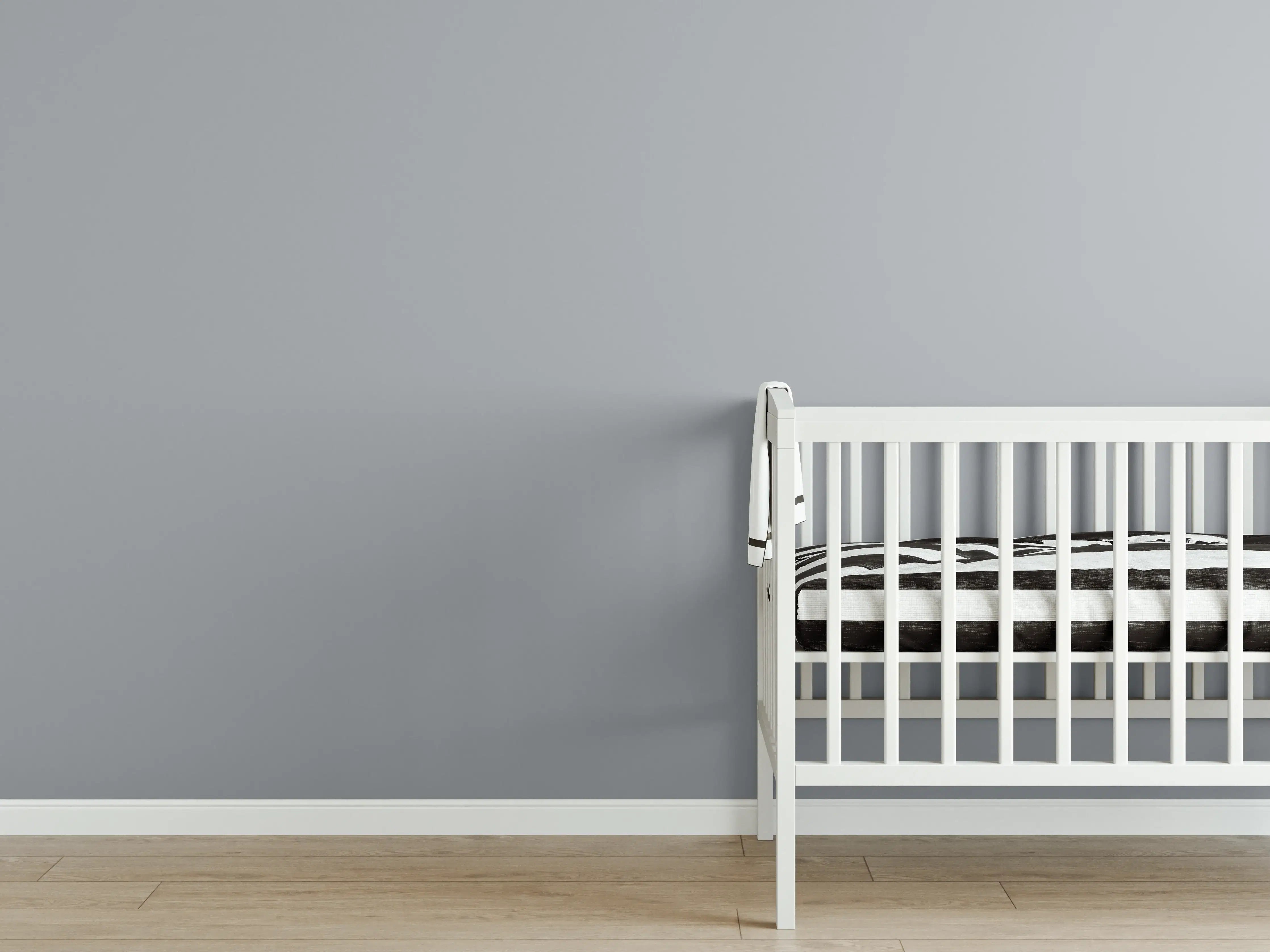 Babyzimmer Wandgestaltung - RAL 7040 (Fenstergrau)