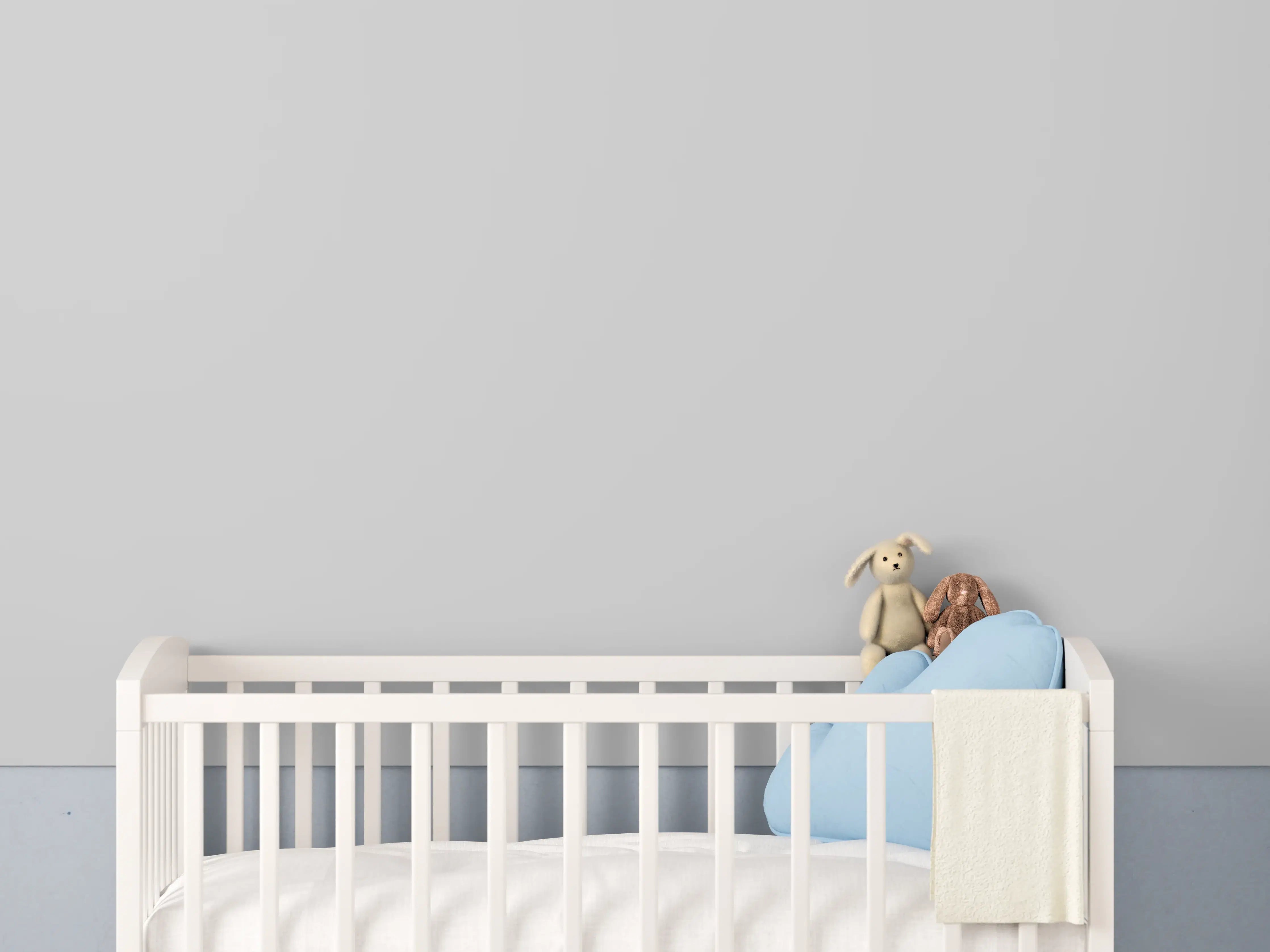 Babyzimmer Wandgestaltung - RAL 7047 (Telegrau 4)