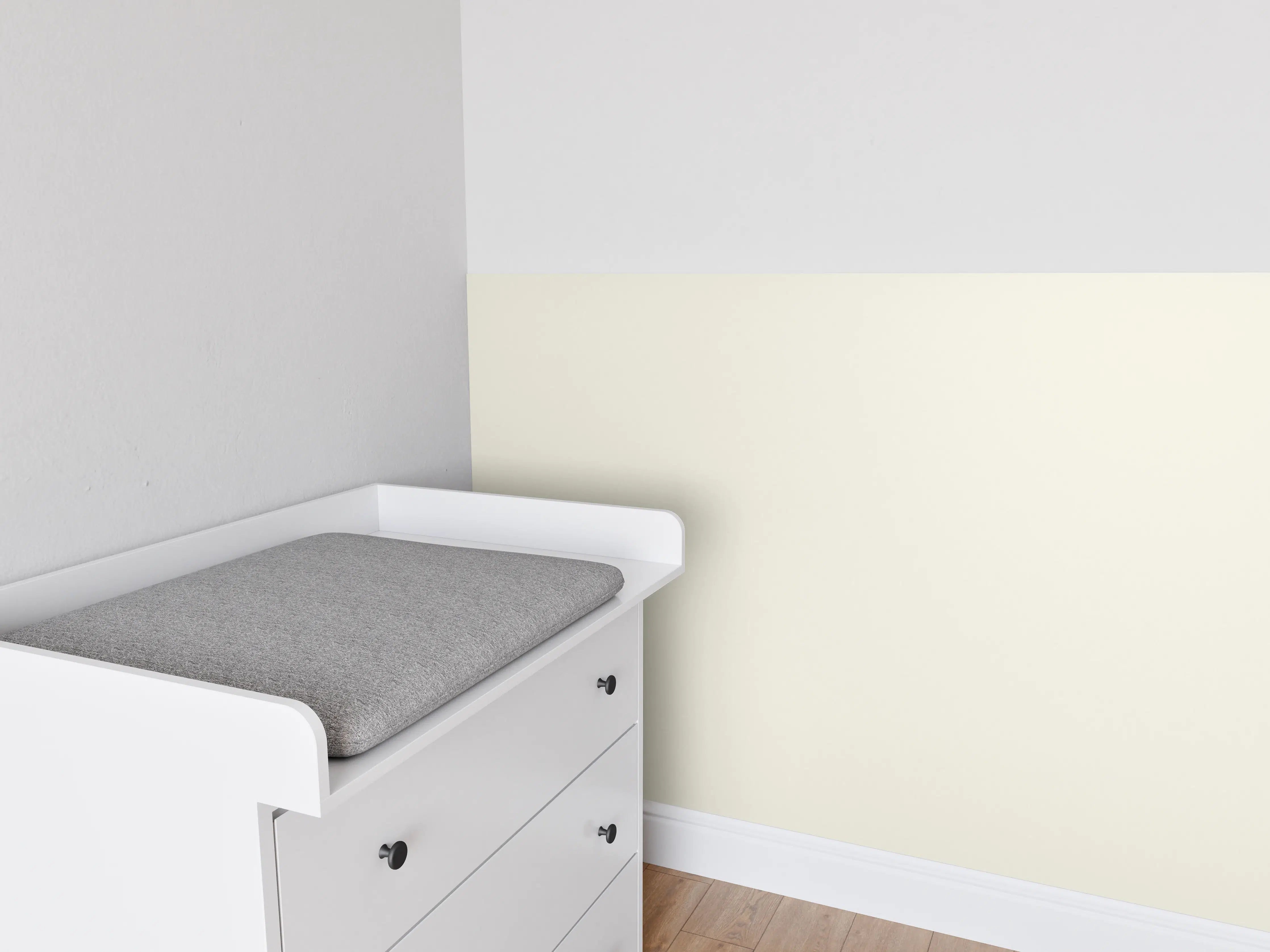 Babyzimmer Wandgestaltung - RAL 9001 (Creme)