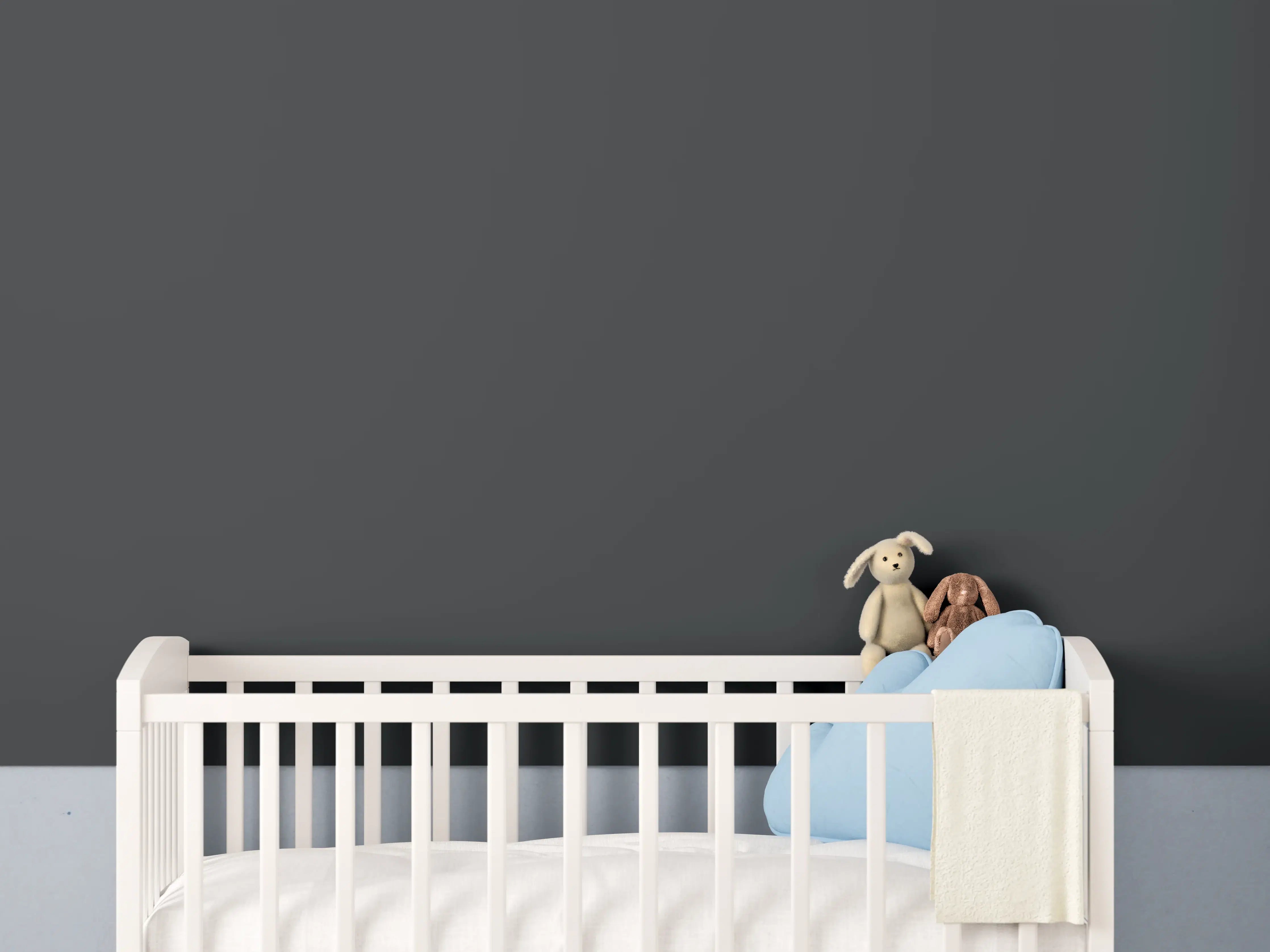 Babyzimmer Wandgestaltung - RAL 9017 (Verkehrsschwarz)