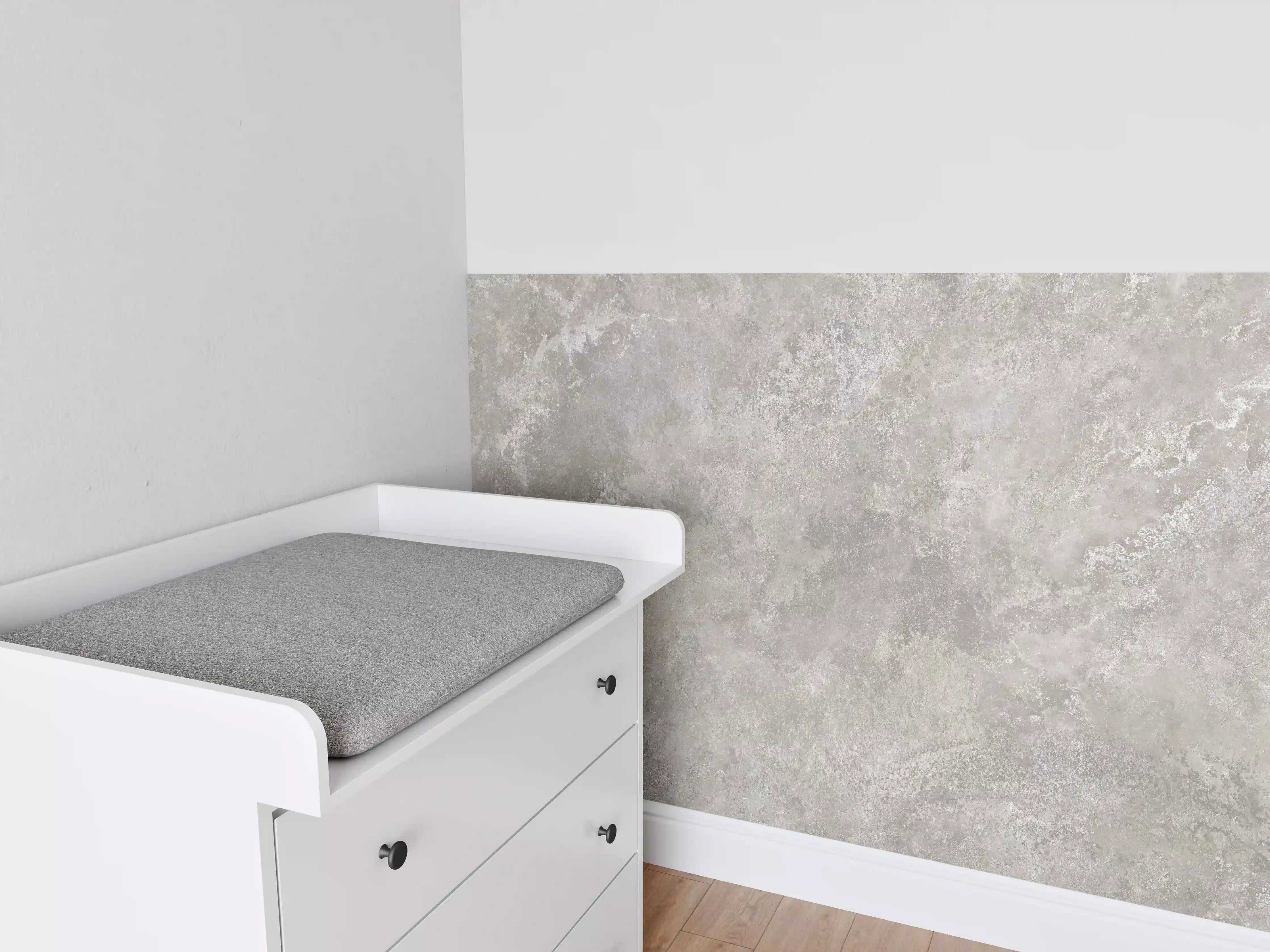 Babyzimmer Wandgestaltung - Raue Zement Struktur 