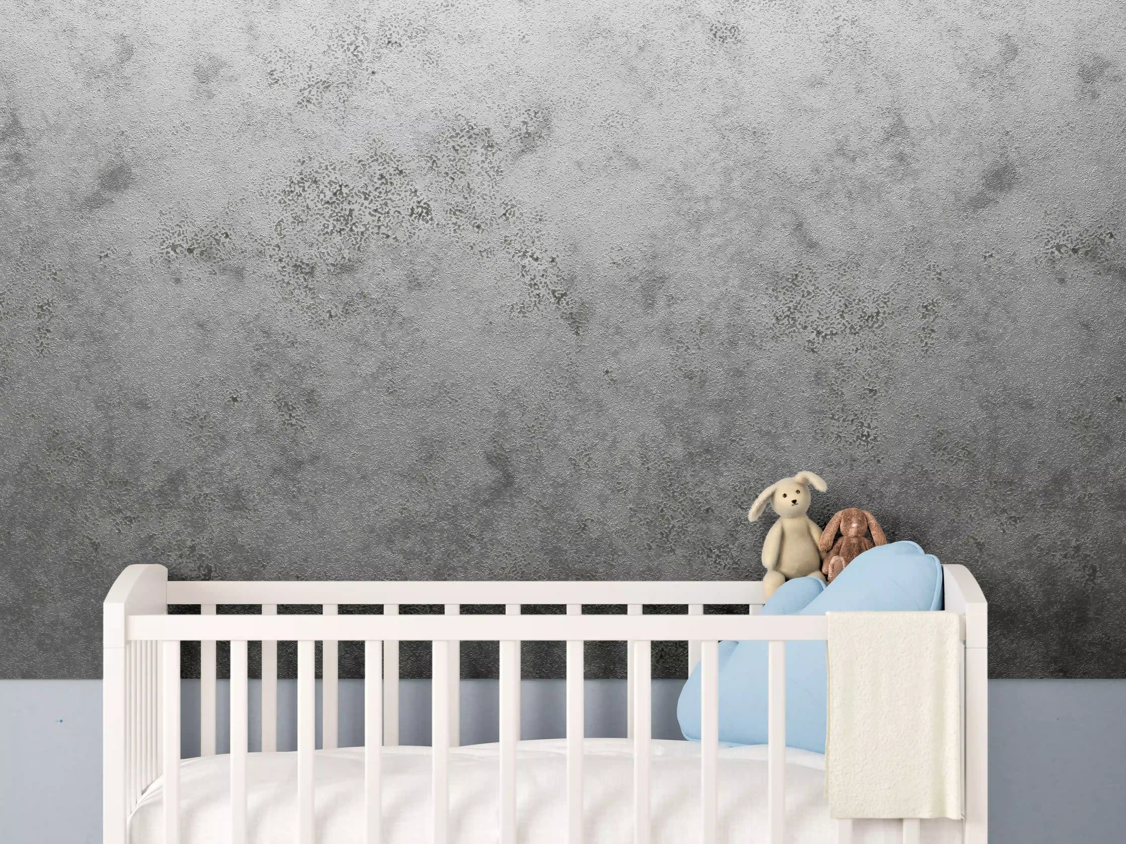 Babyzimmer Wandgestaltung - Raue metallische Oberfläche
