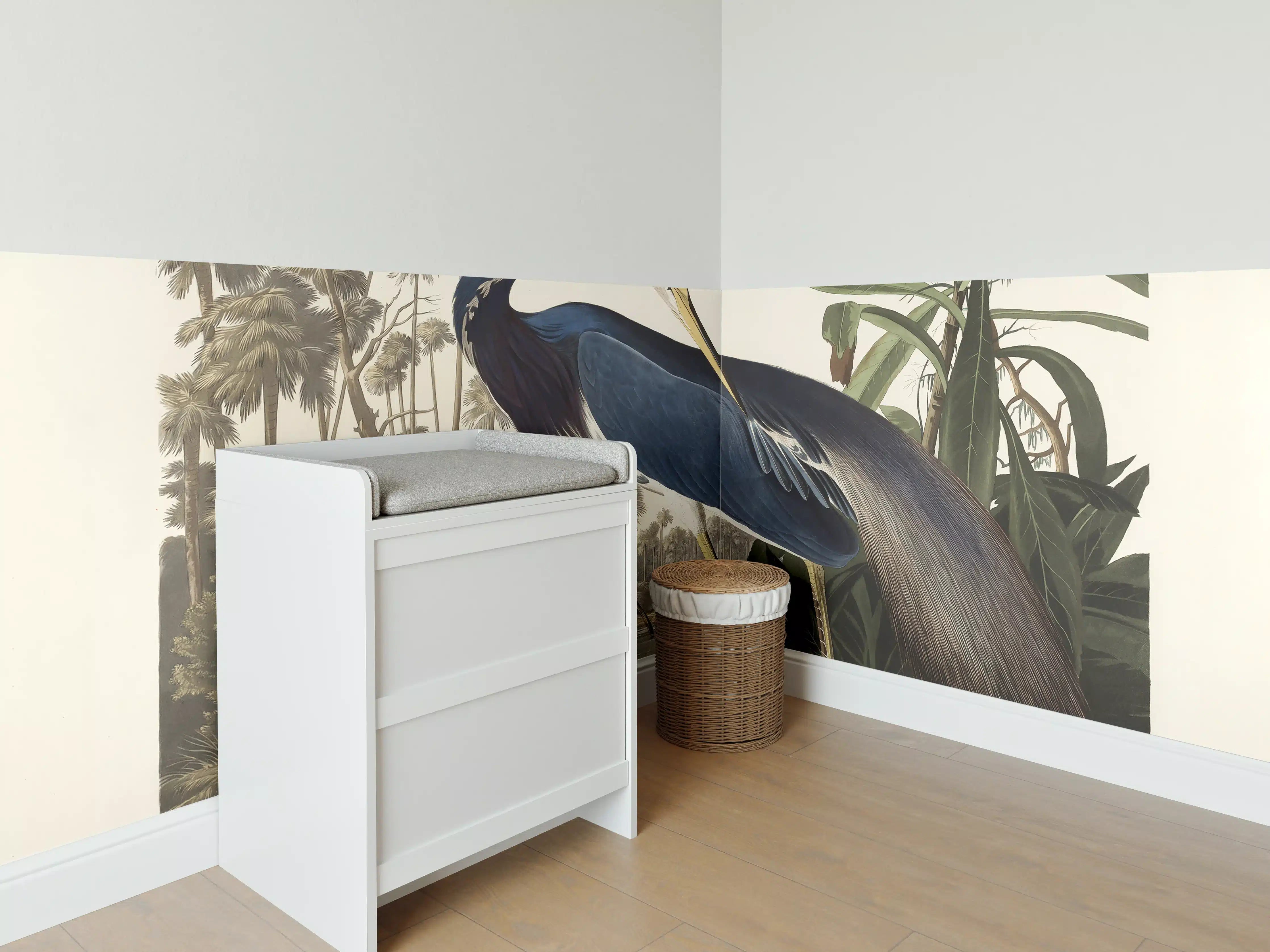 Babyzimmer Wandgestaltung - Reiher Portrait - John James Audubon
