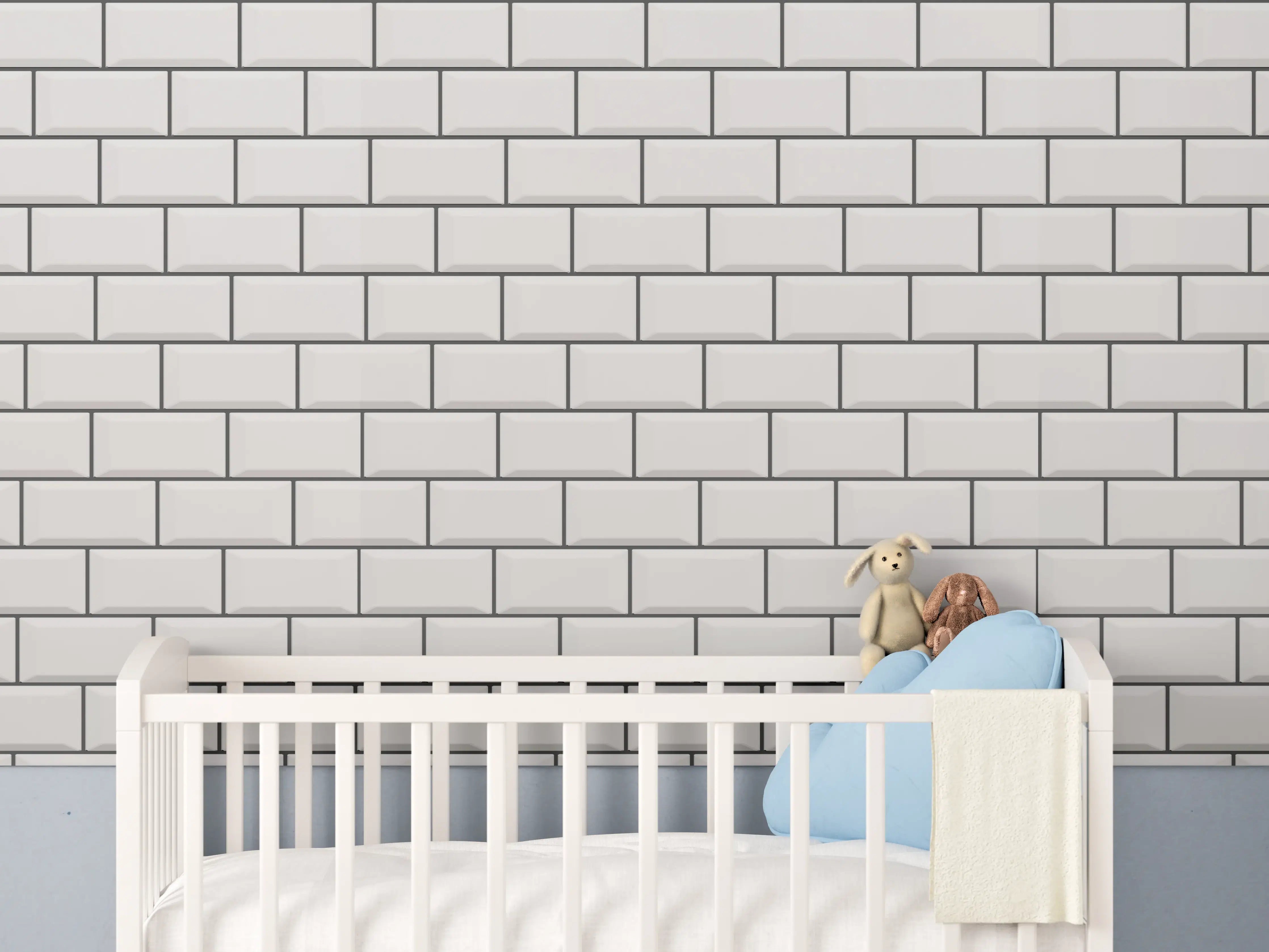 Babyzimmer Wandgestaltung - Reiner Weiß Hintergrund