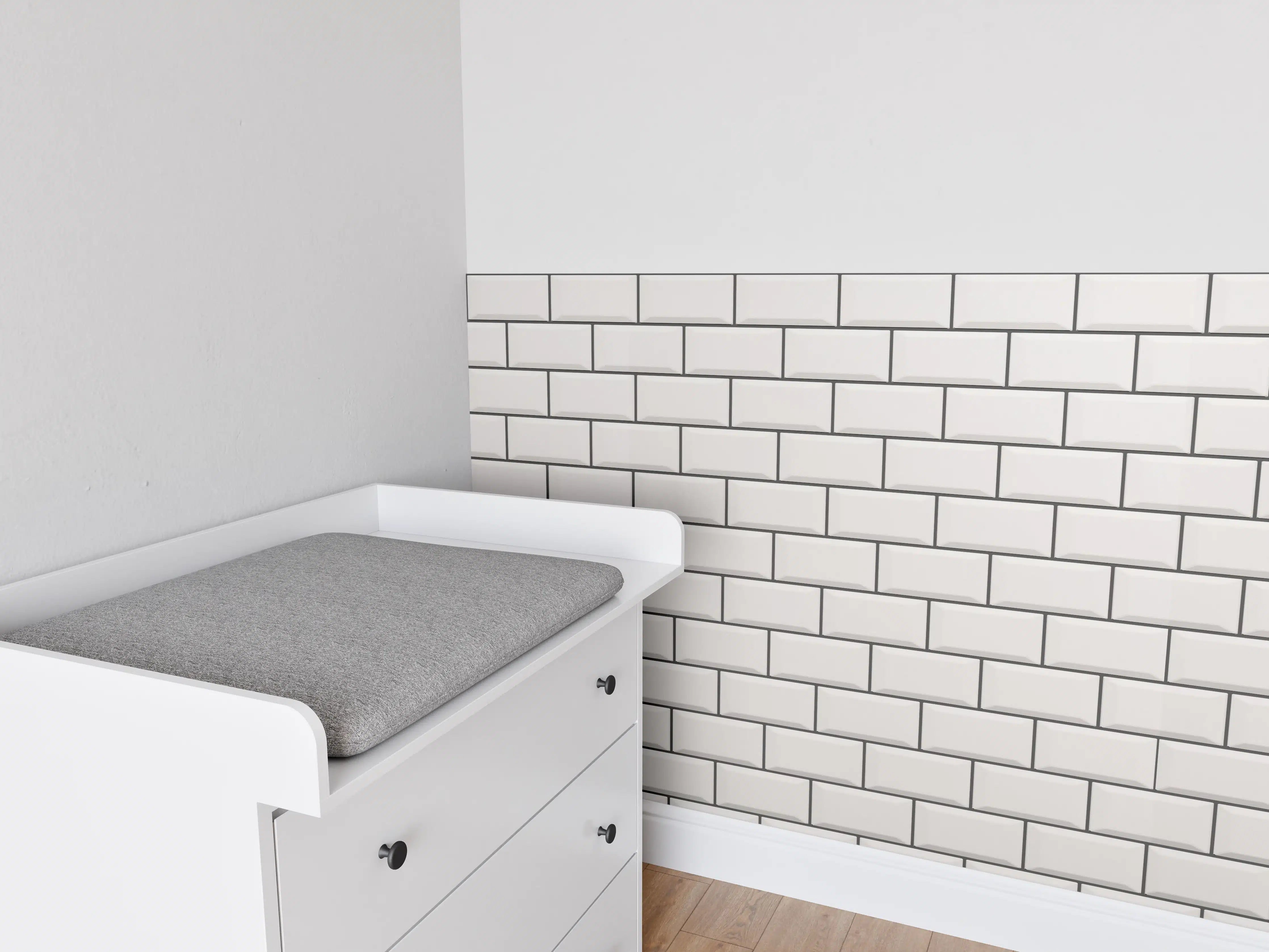 Babyzimmer Wandgestaltung - Reiner Weiß Hintergrund