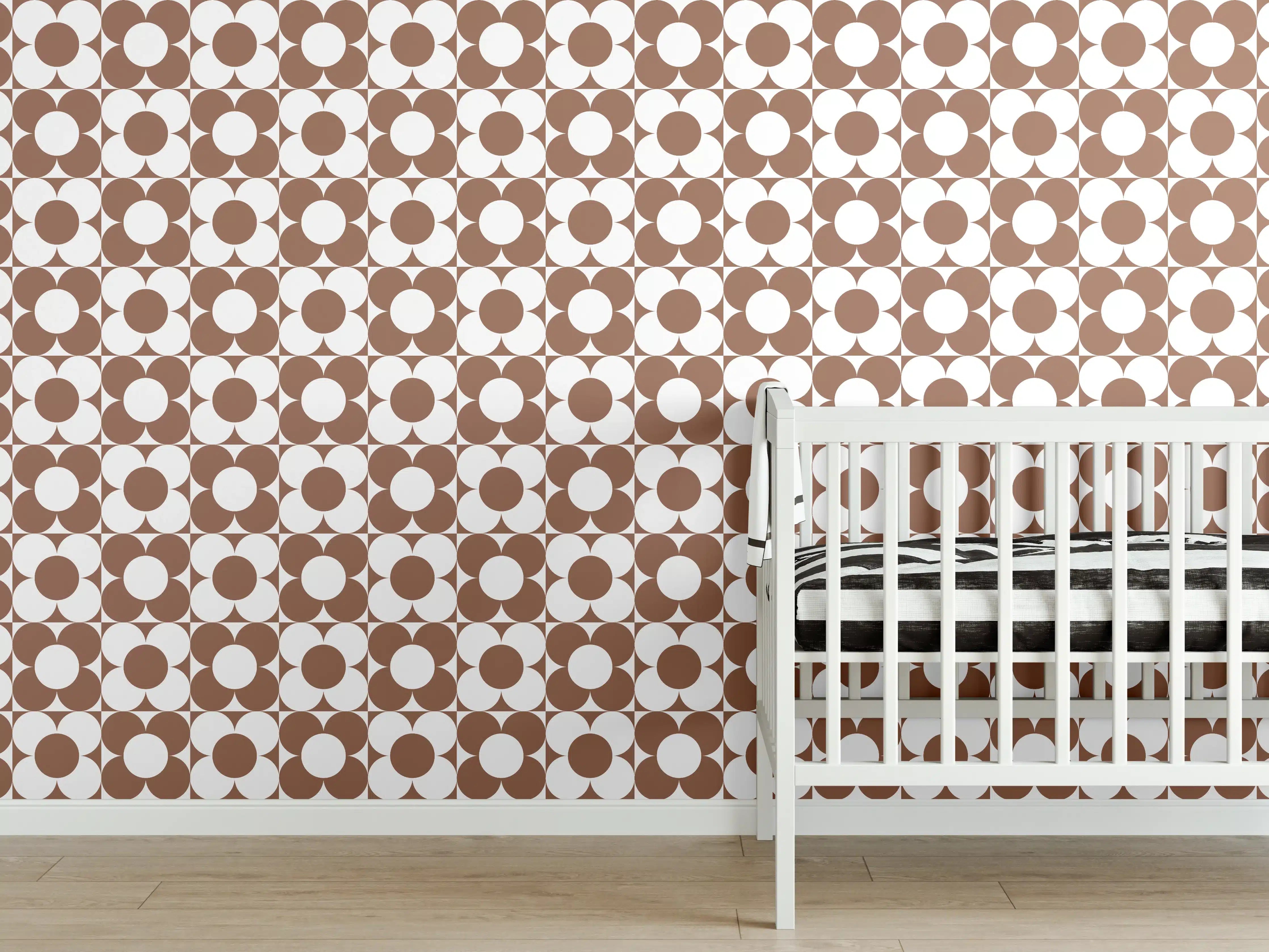 Babyzimmer Wandgestaltung - Retro-Primavera-Cannella-Muster