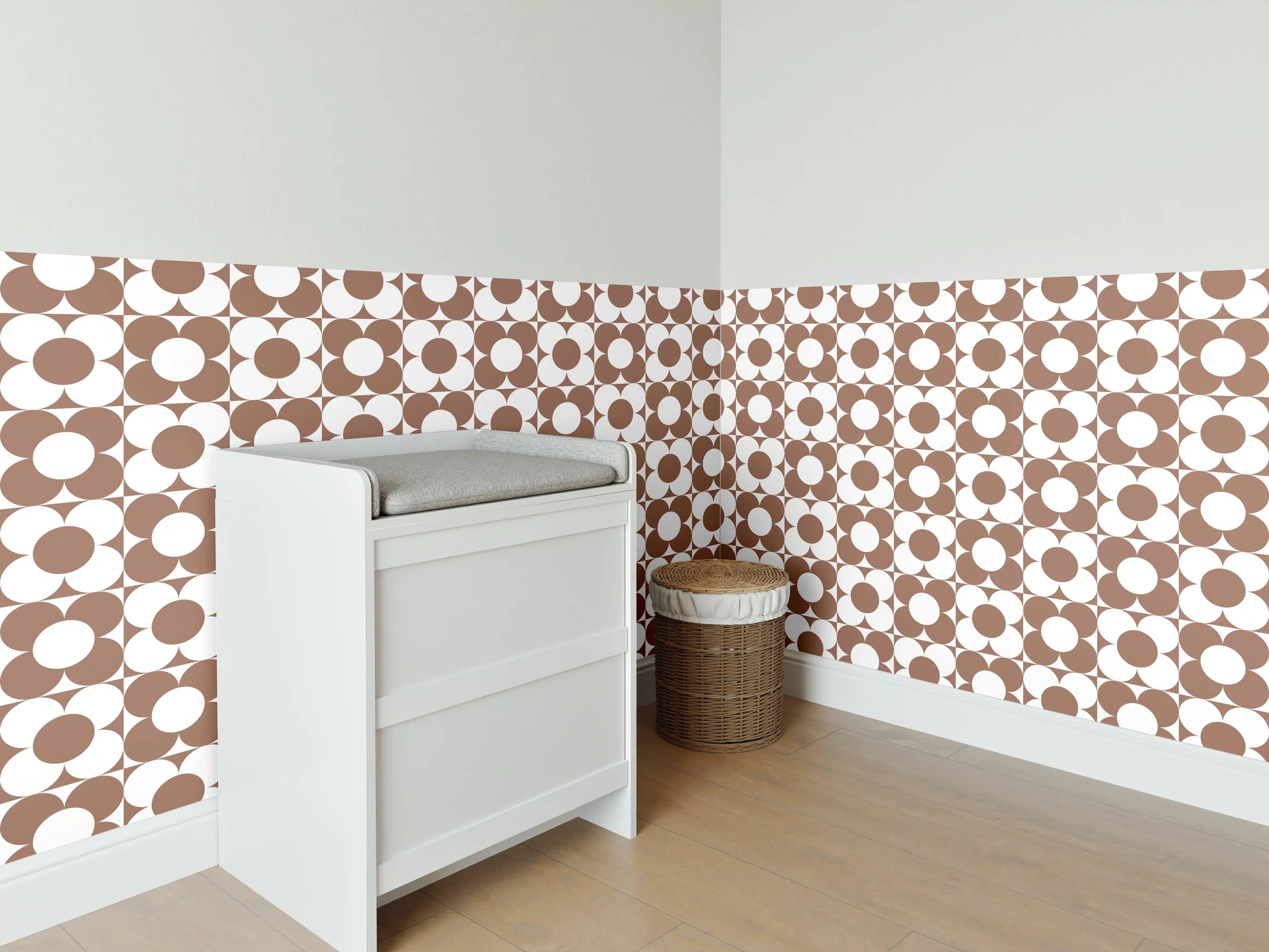 Babyzimmer Wandgestaltung - Retro-Primavera-Cannella-Muster