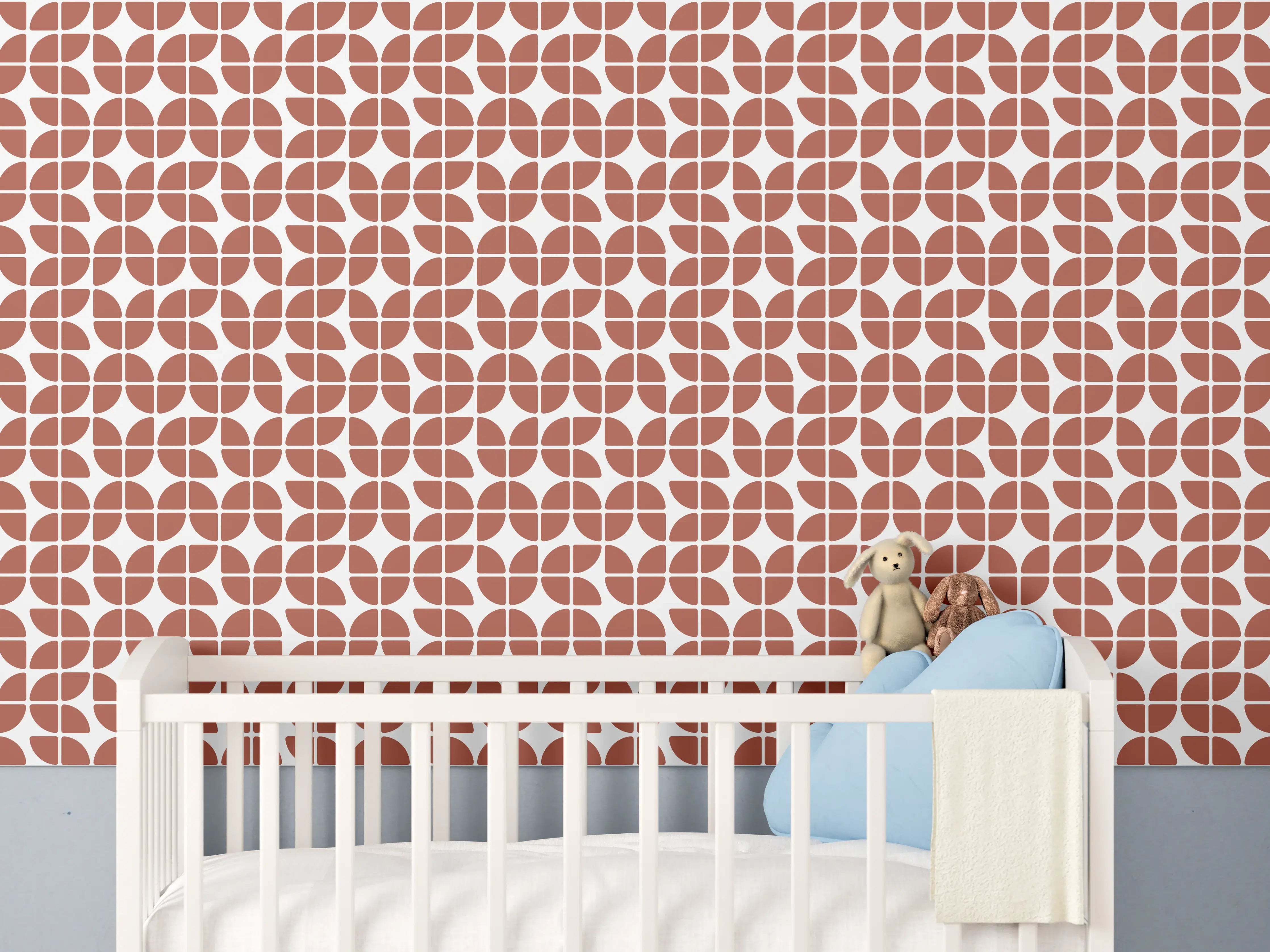 Babyzimmer Wandgestaltung - Retro-Rust-Design