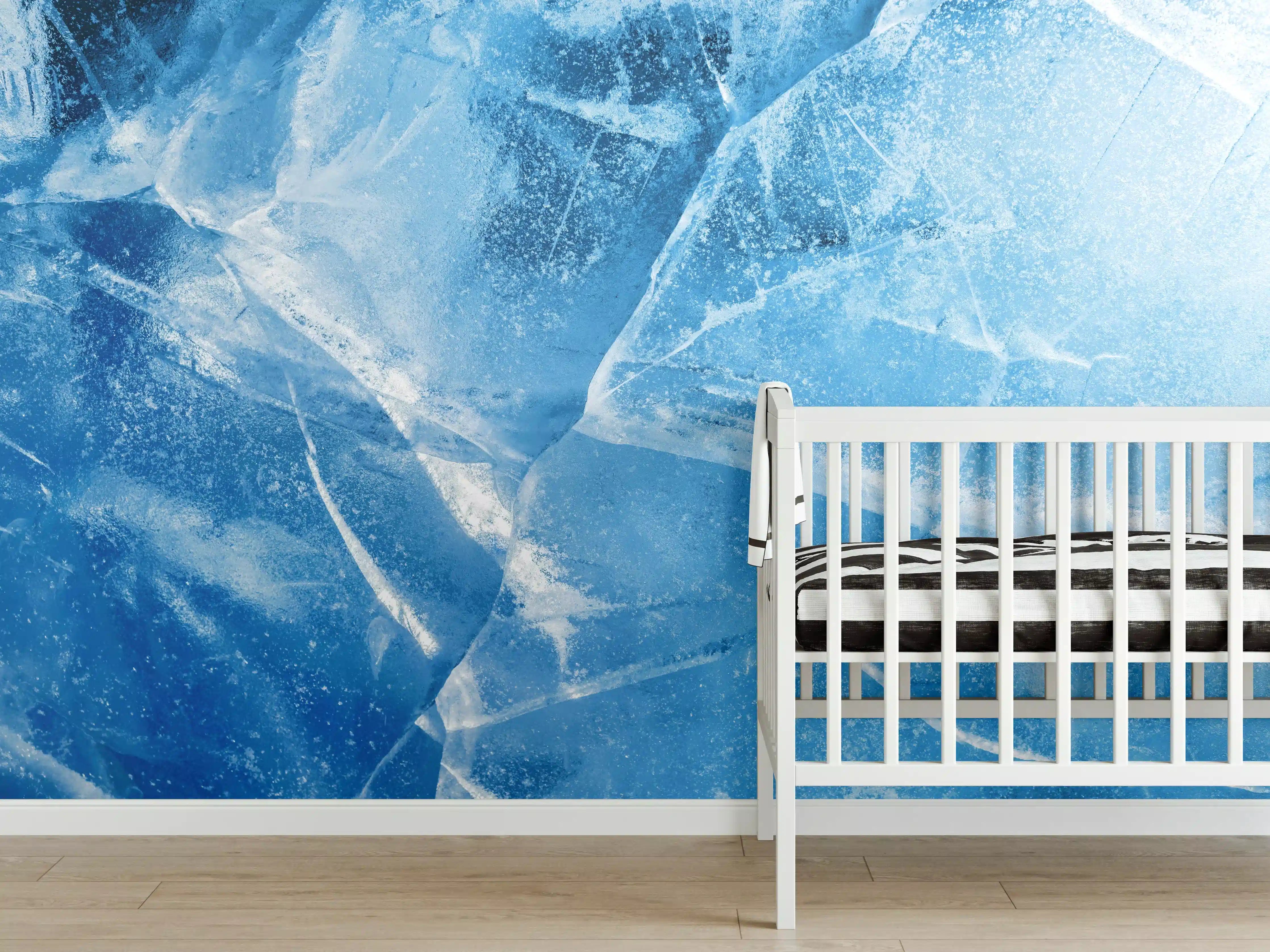 Babyzimmer Wandgestaltung - Rissiger Eisblock
