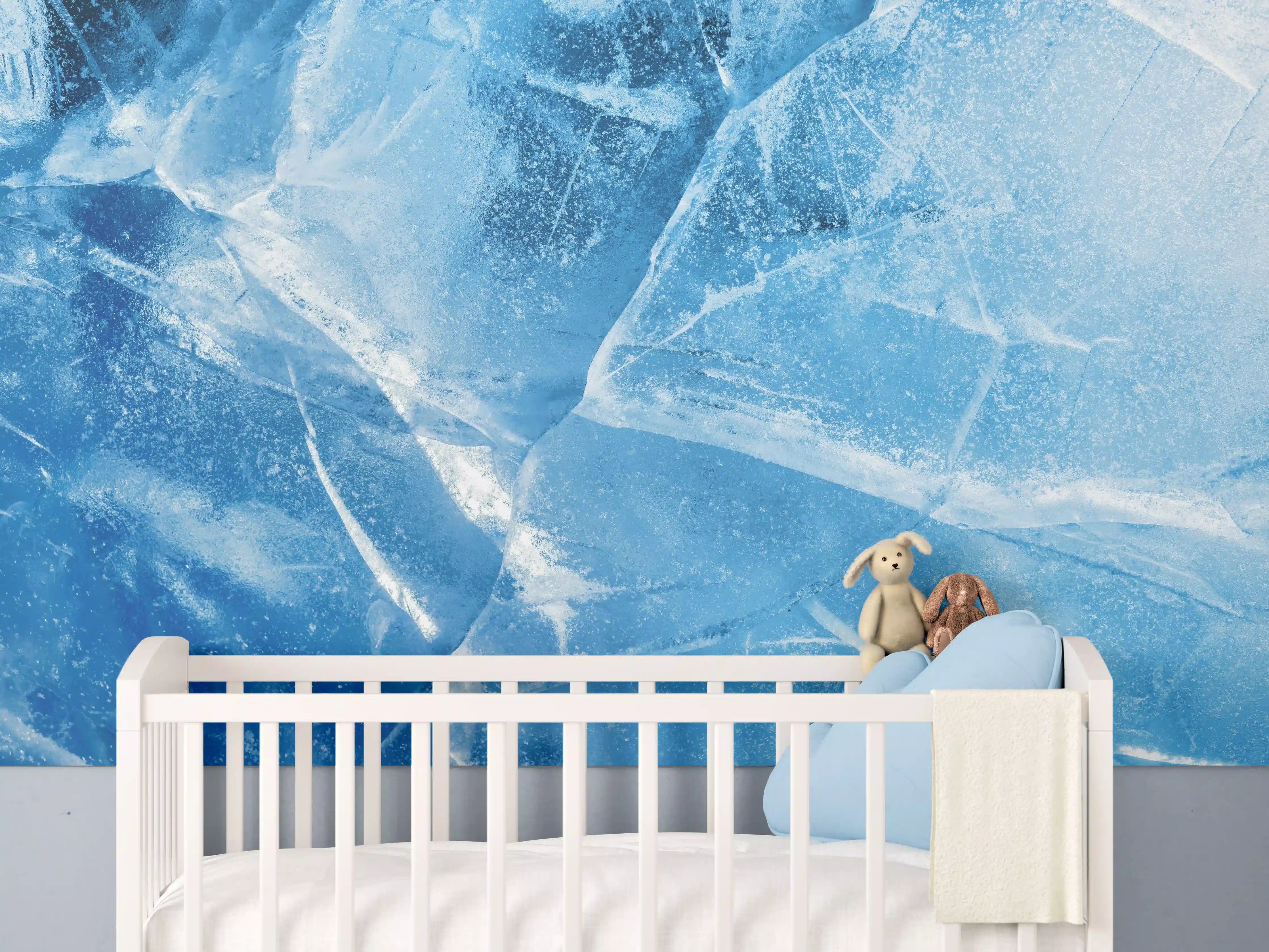 Babyzimmer Wandgestaltung - Rissiger Eisblock