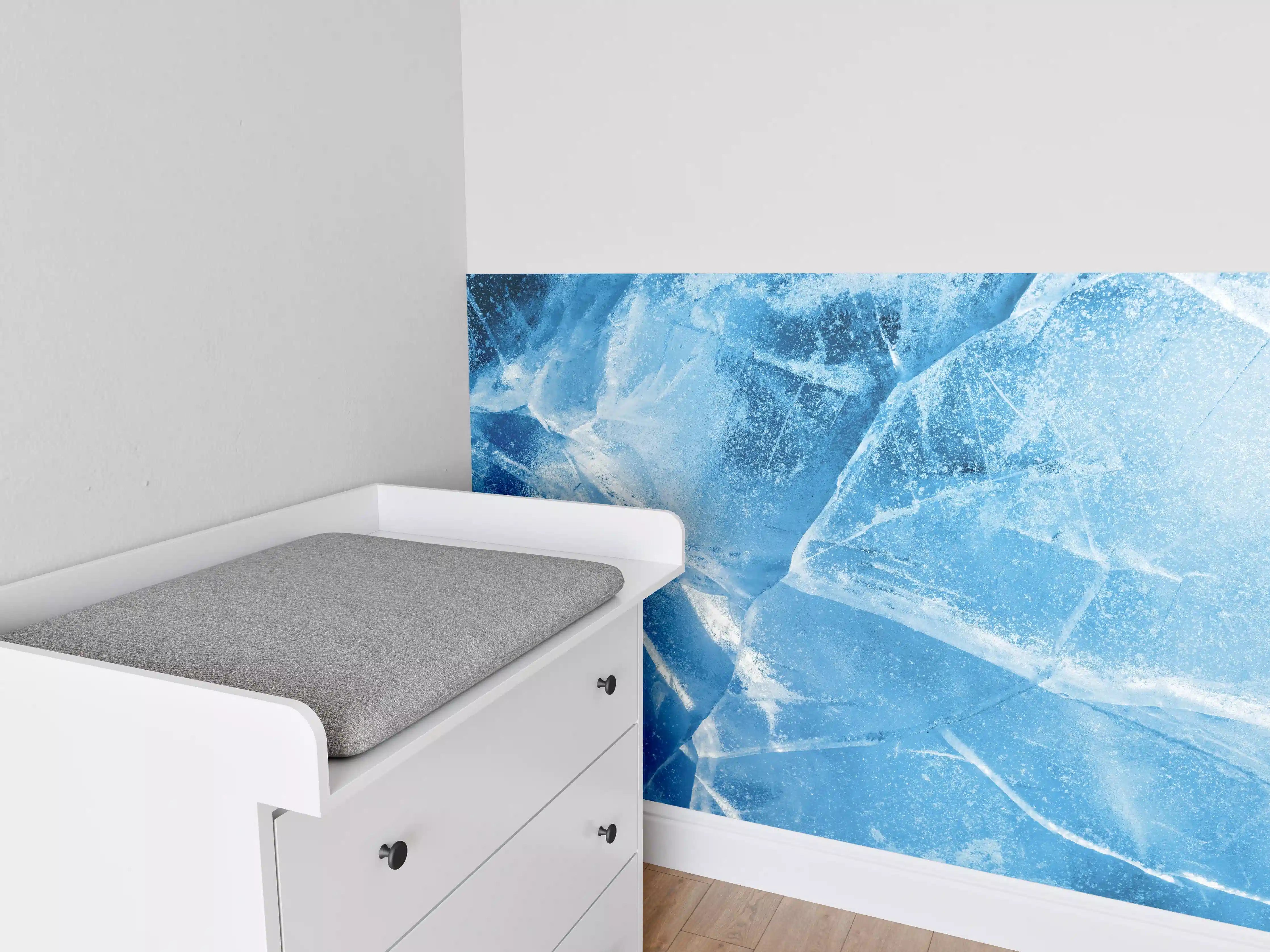 Babyzimmer Wandgestaltung - Rissiger Eisblock