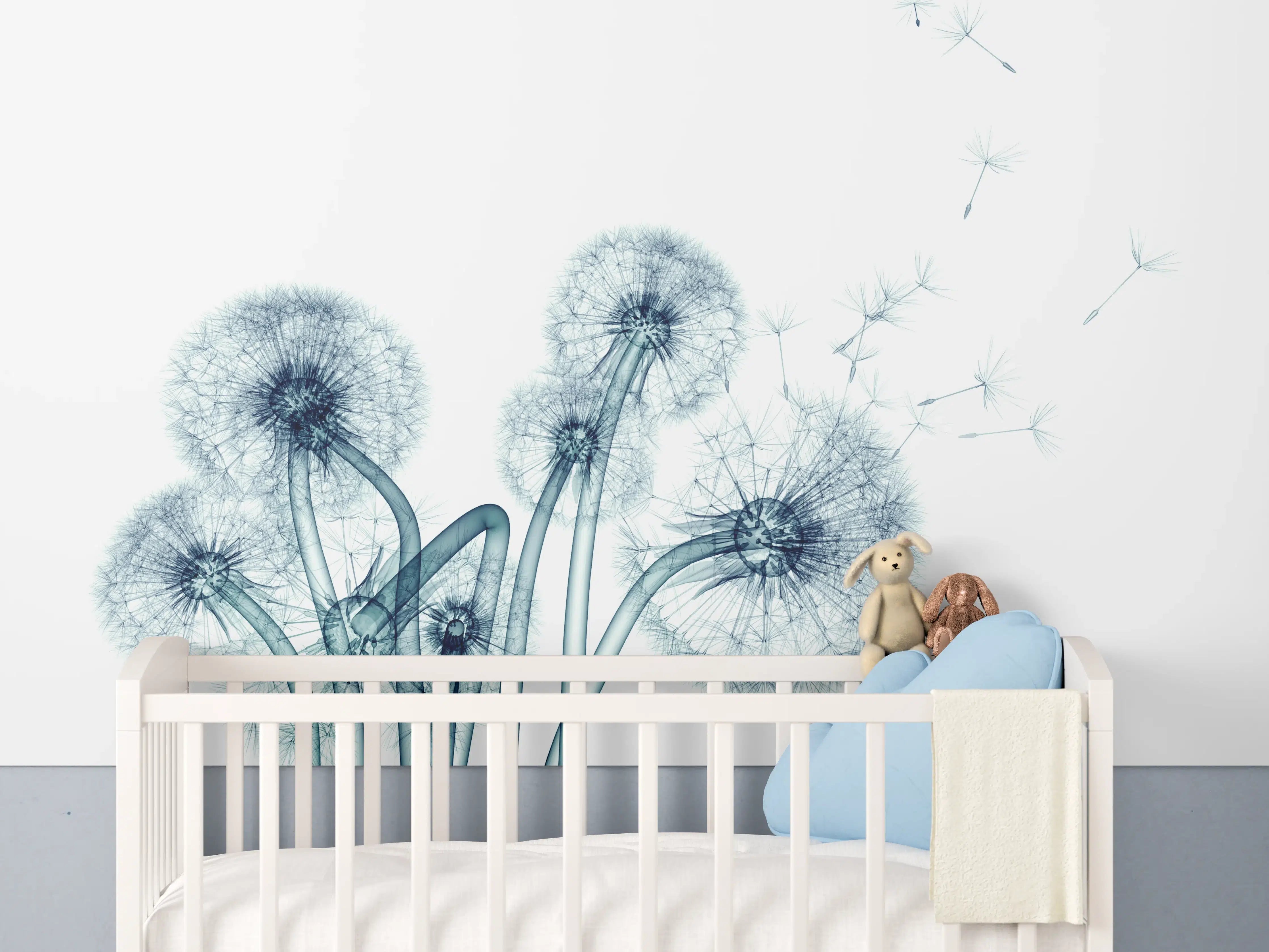 Babyzimmer Wandgestaltung - Röntgenbild eines Löwenzahns