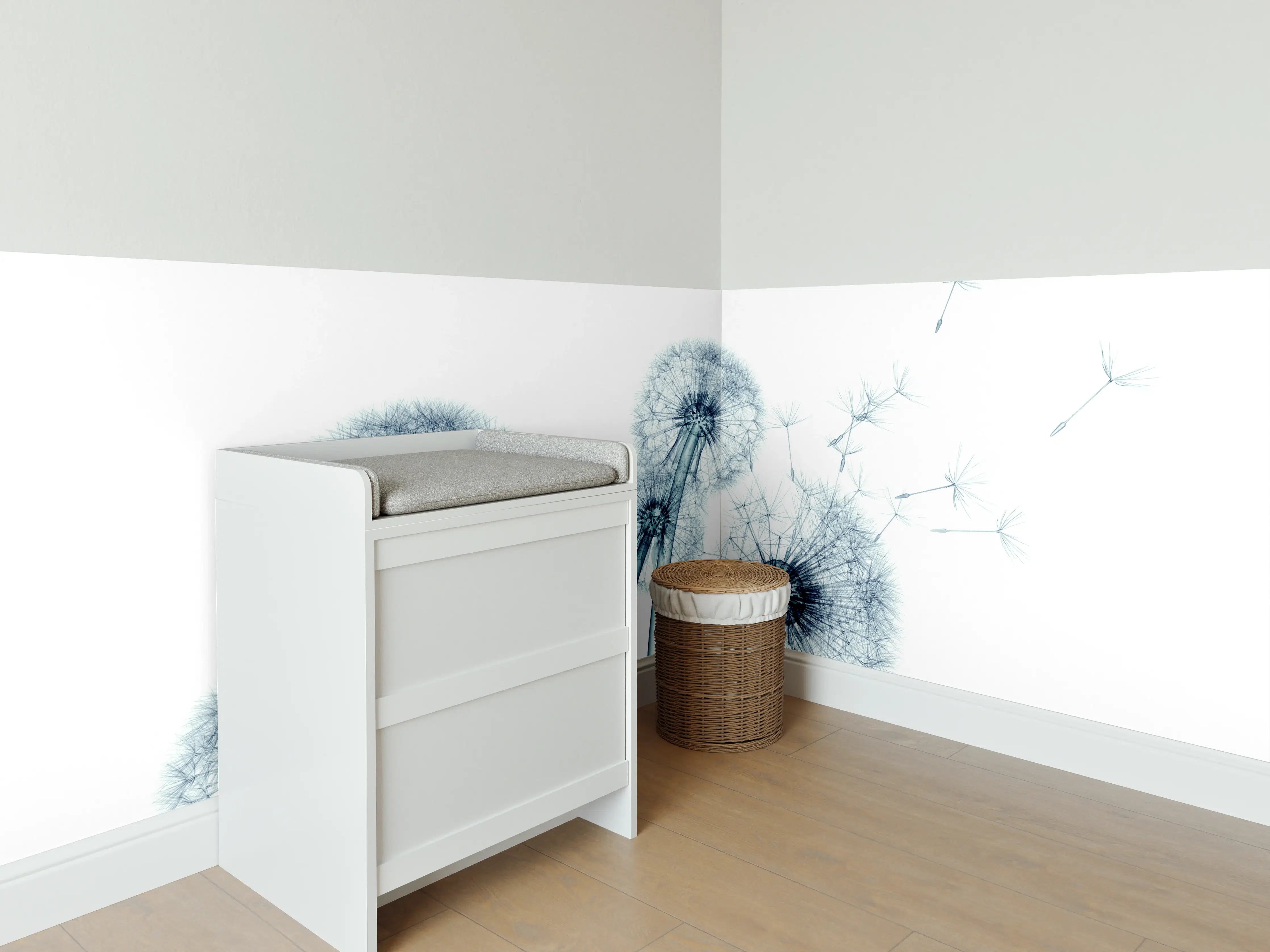 Babyzimmer Wandgestaltung - Röntgenbild eines Löwenzahns