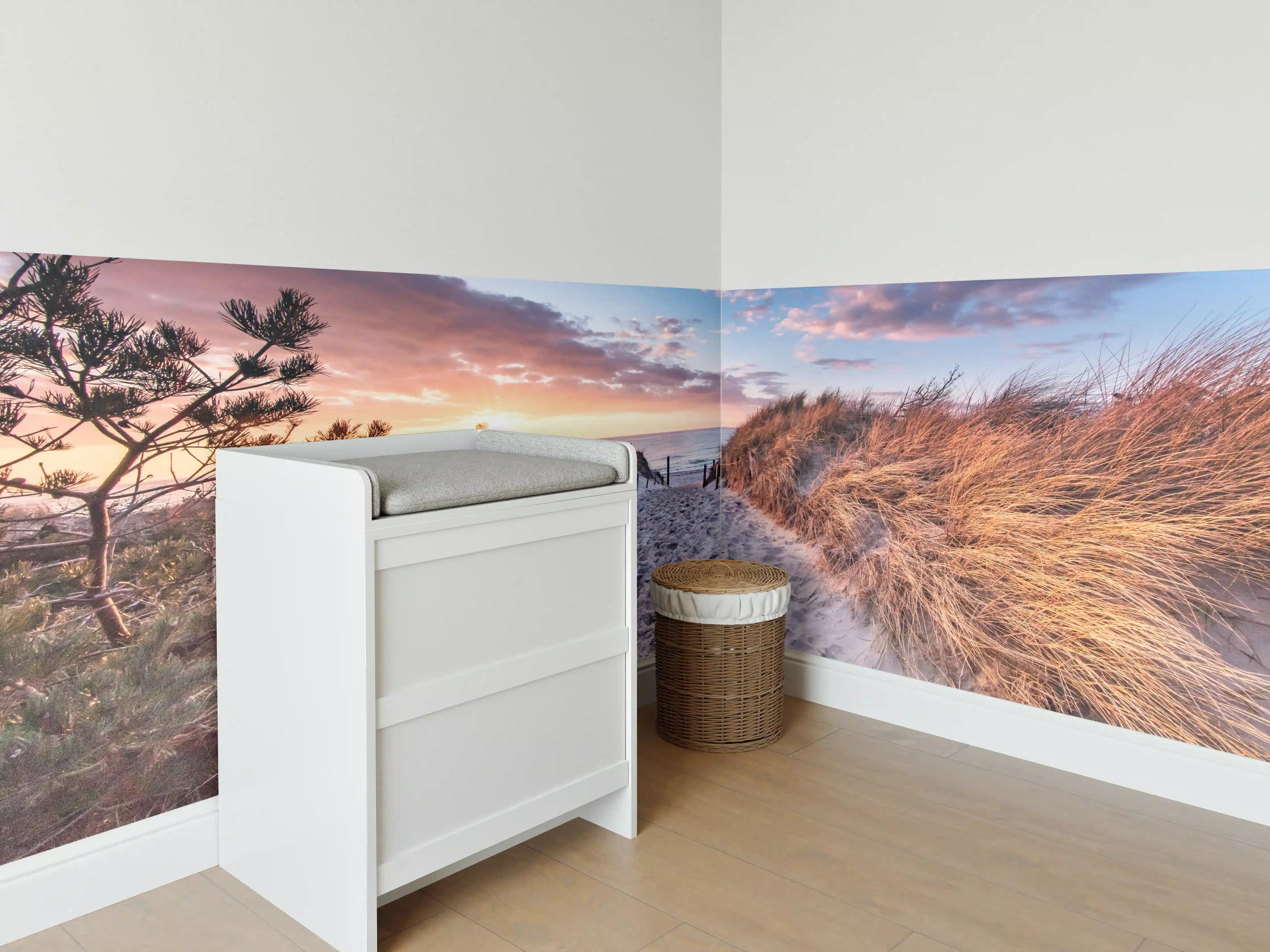 Babyzimmer Wandgestaltung - Romantischer Sandweg zum Strand