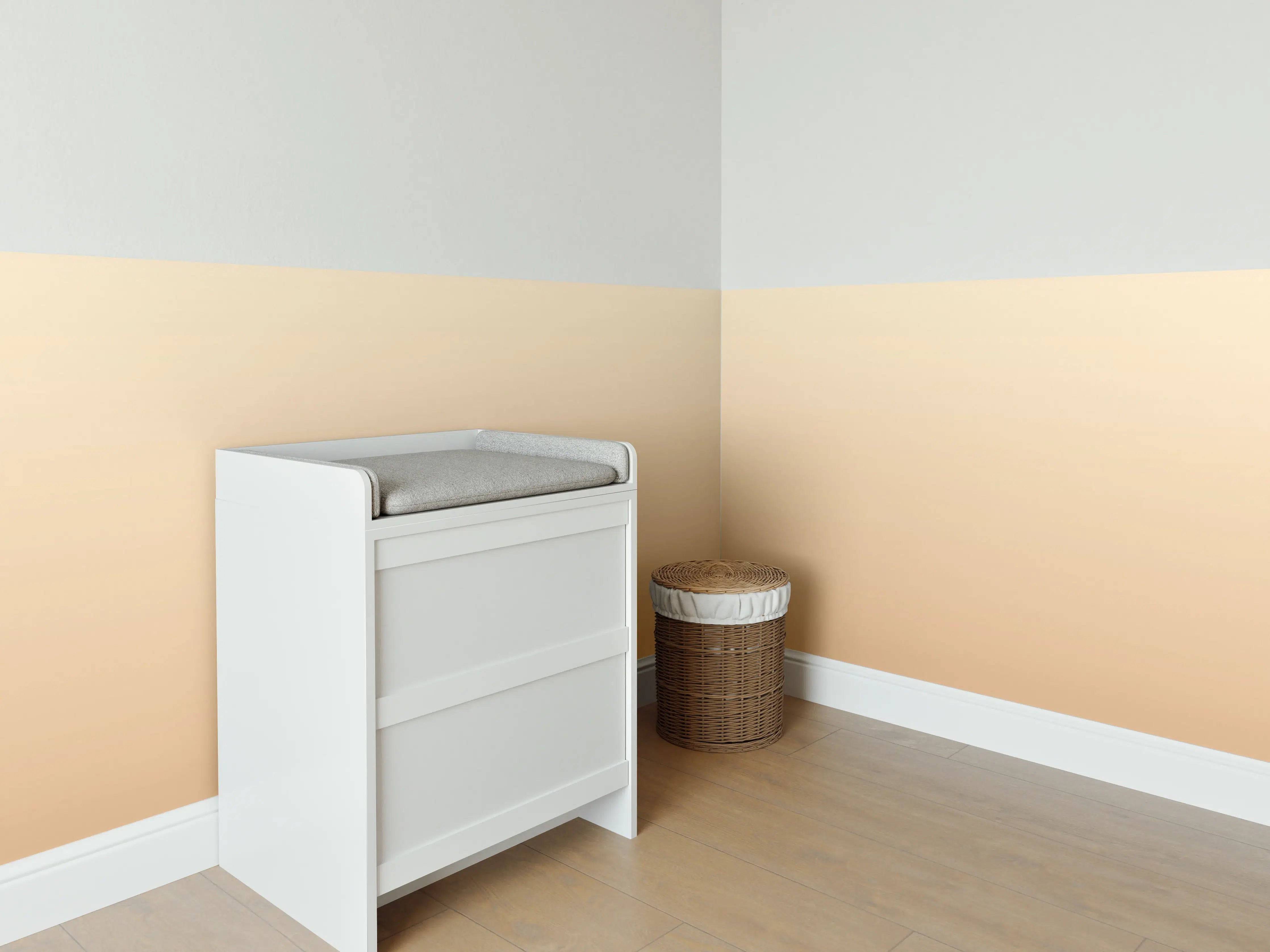 Babyzimmer Wandgestaltung - Rosa Farbverlauf