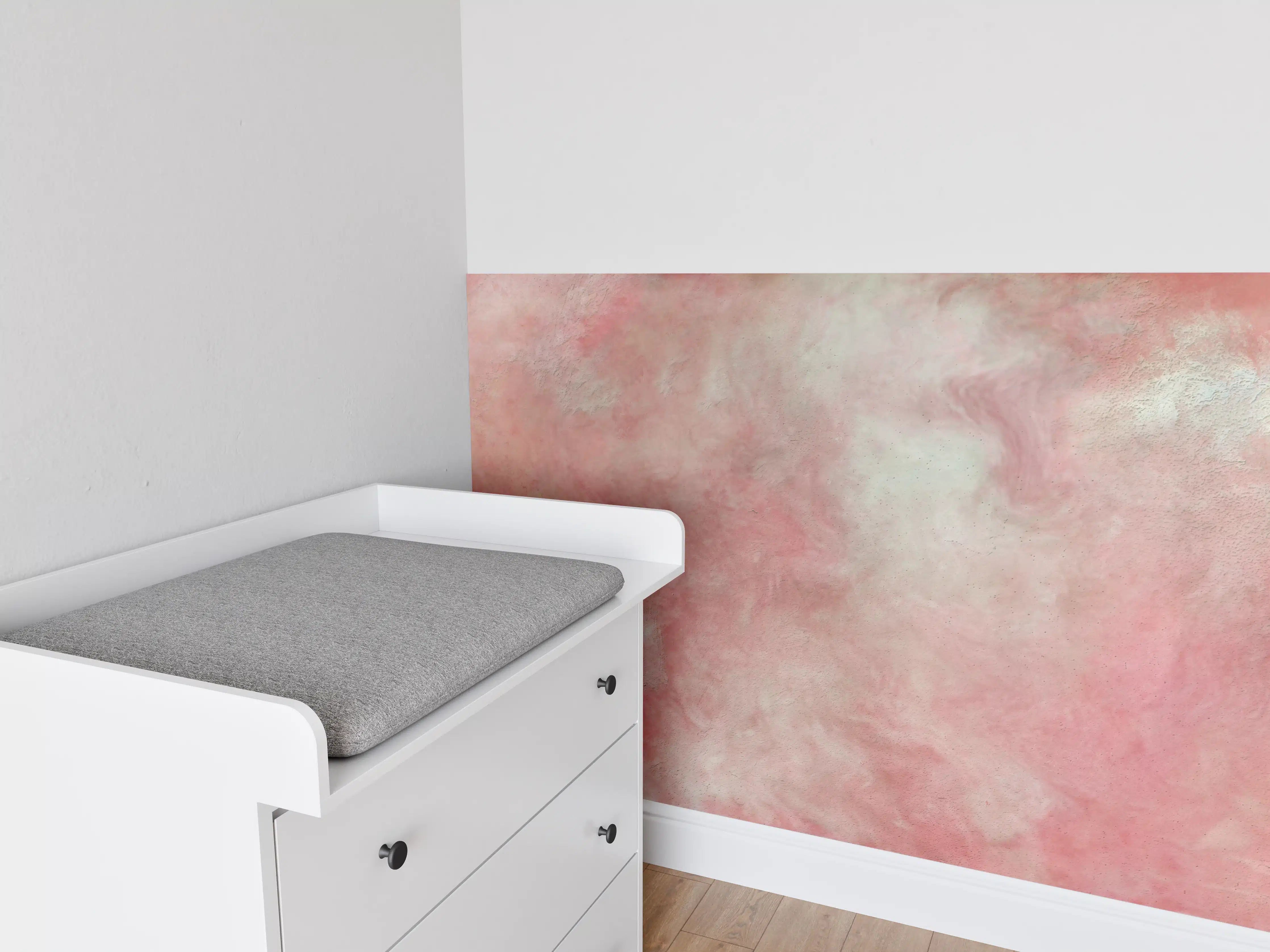 Babyzimmer Wandgestaltung - Rosa Marble Textur 