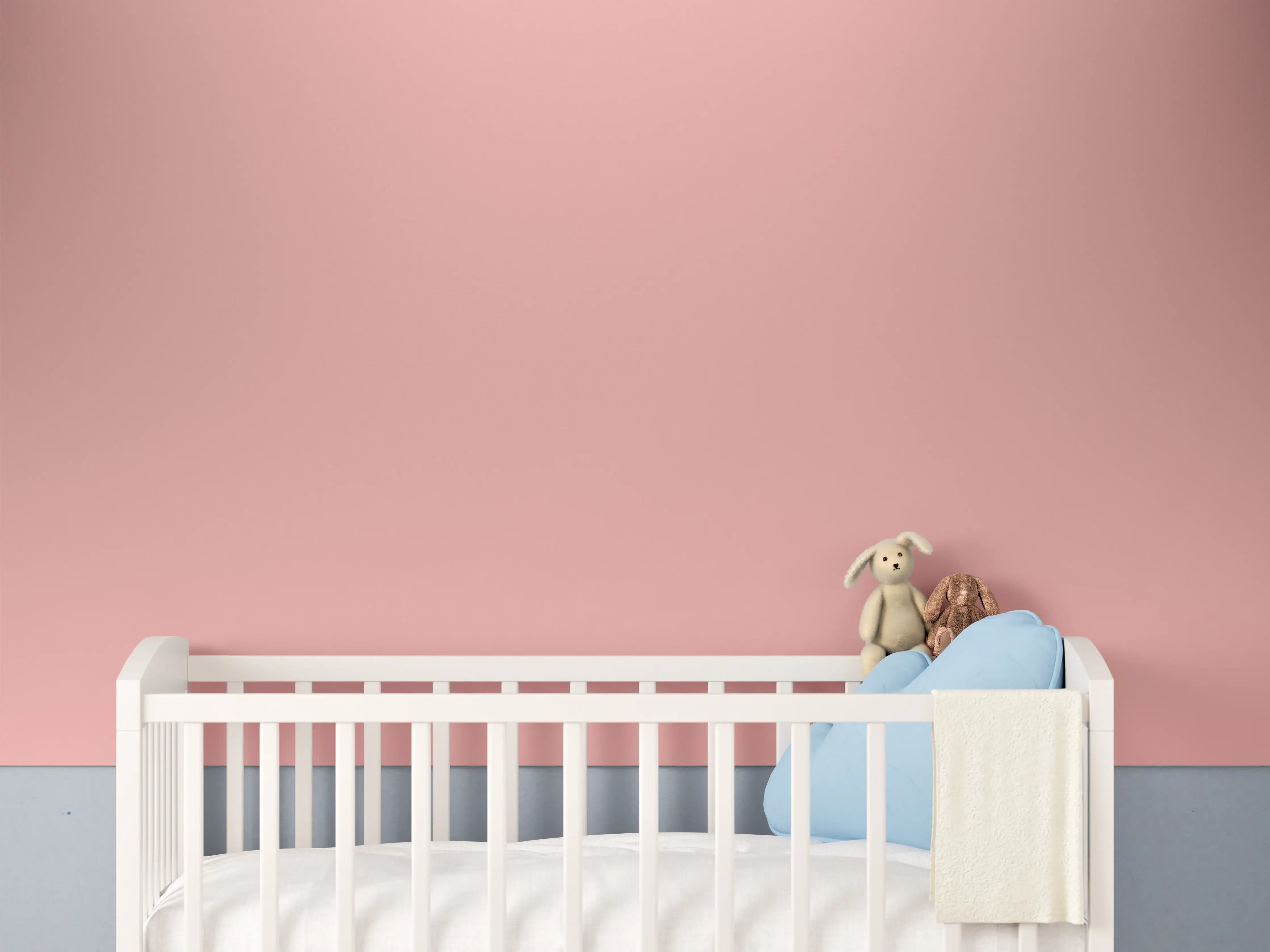 Babyzimmer Wandgestaltung - Rosa Oberfläche - Papiertextur