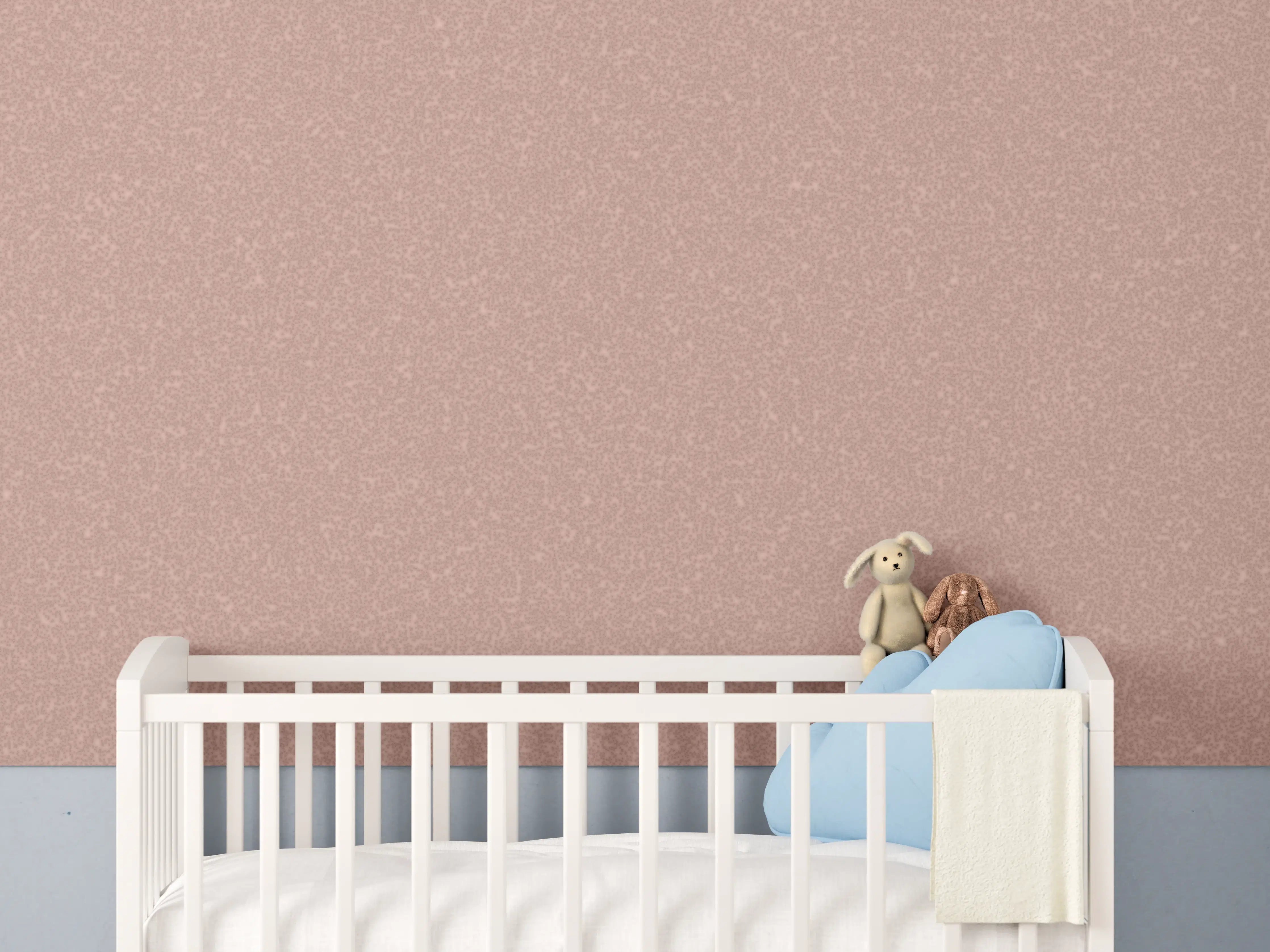 Babyzimmer Wandgestaltung - Rosa Wandtextur - Korallenfarbe
