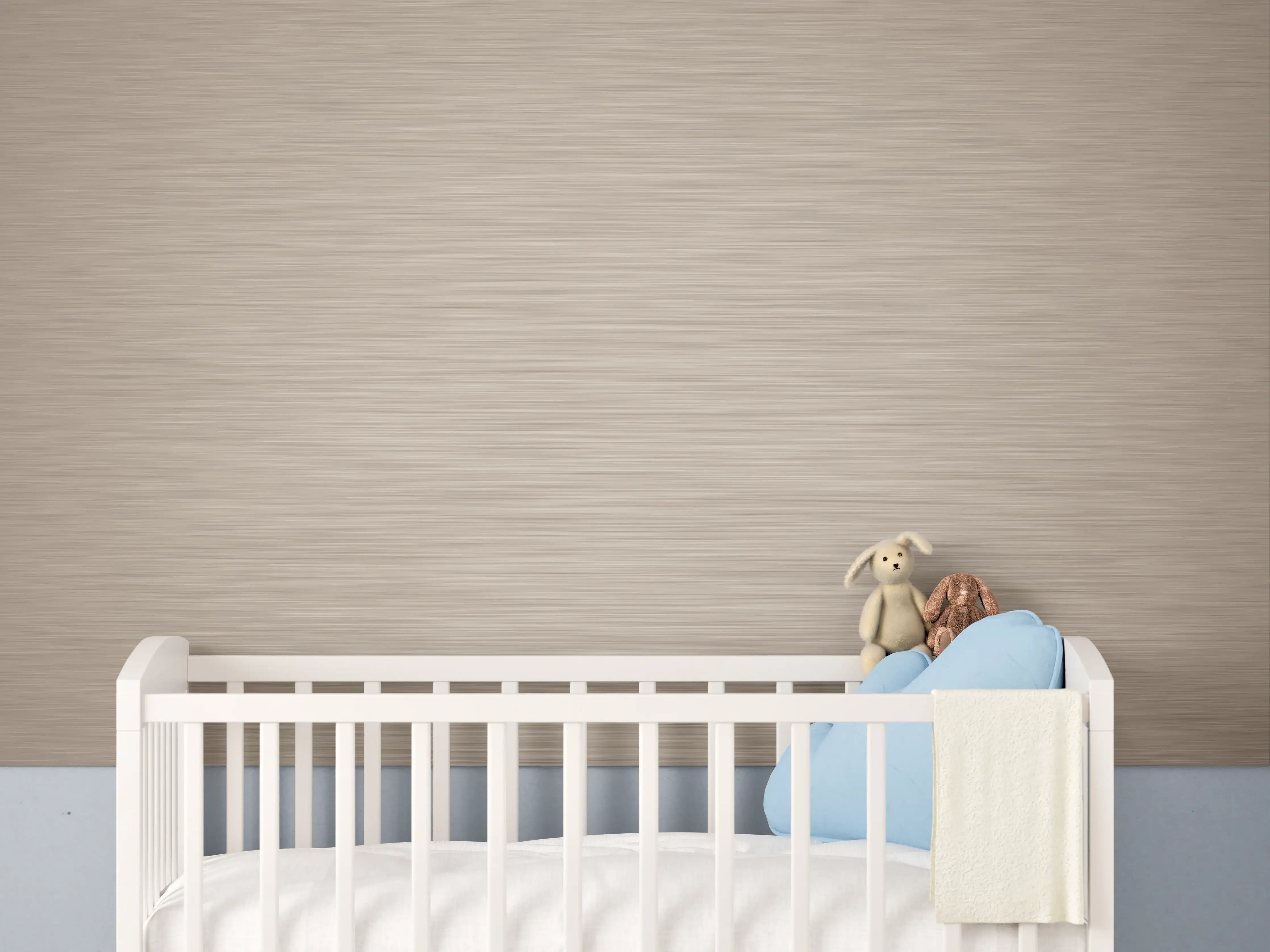 Babyzimmer Wandgestaltung - Rose - ALU Prime - Metall Gebürstet